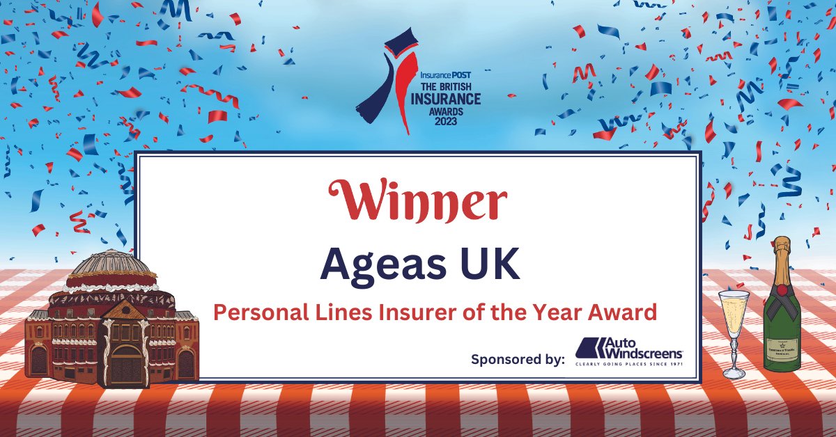 <a href="/AgeasUK/">Ageas UK</a> takes home the Personal Lines Insurer of the Year Award! 
 
Sponsored by <a href="/AutoWindscreens/">Auto Windscreens</a>
 #BIA2023