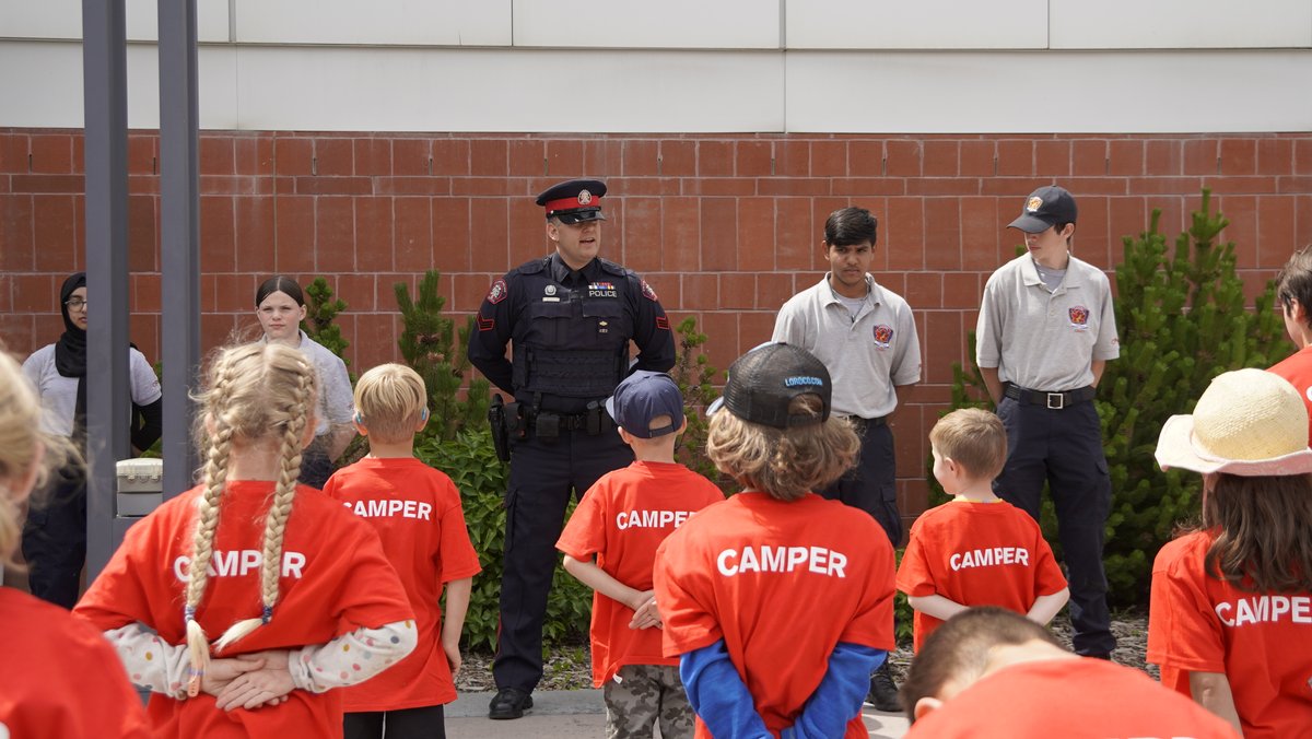 visitCPDC's tweet photo. It's the first week of Summer Camp! We kicked off our favourite time of year with a demonstration from the Canine Unit, and some drill basics that the campers will have down pat by the end of the week. It's official: this summer is going to be so much fun! #yycsummercamps #yyc https://t.co/g0QwbSGqp7
