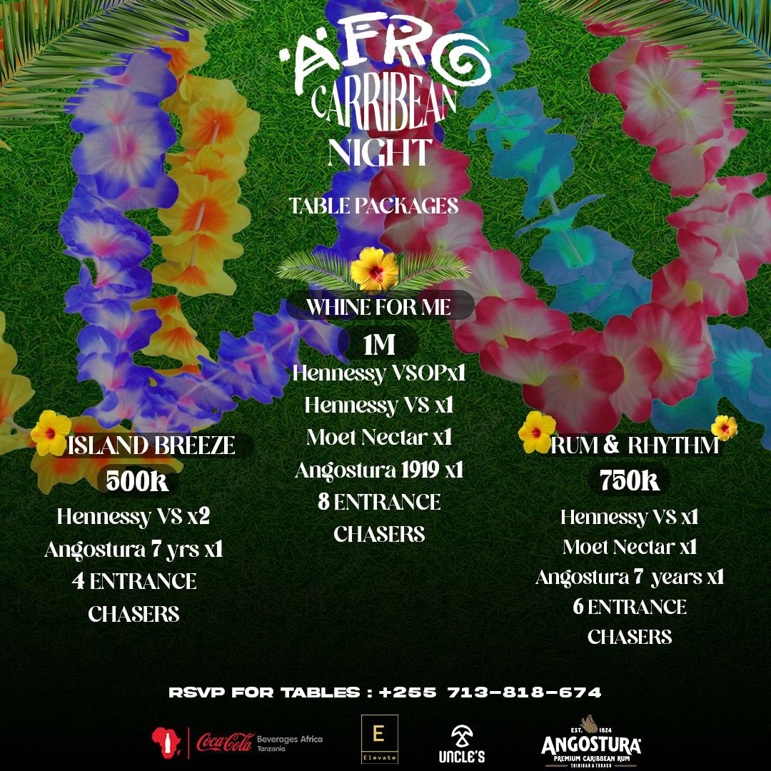 Usikubali kuhadithiwa hii balaa ya leo. 

This message has been approved. 

Yours truly, 

#AfroCaribbeanNight #ElevateEvents #UnclesTz