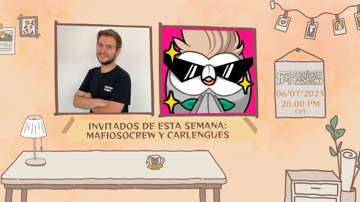 AnimeProject__'s tweet image. ¡Mañana tenemos a dos invitados en AnimeProject!
Ni más ni menos que a @MafiosoCrew y a @Pokecarlengues.
Nos veremos a las 20:00 en Twitch.tv/momonkunn
