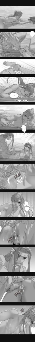 headBONDmeLWJ's tweet photo. english translations for maotuan’s incense burner 2, part 25 today ♥️🩵 (lwj smacks wwx's ass, again‼️) https://t.co/c52kwsgzky