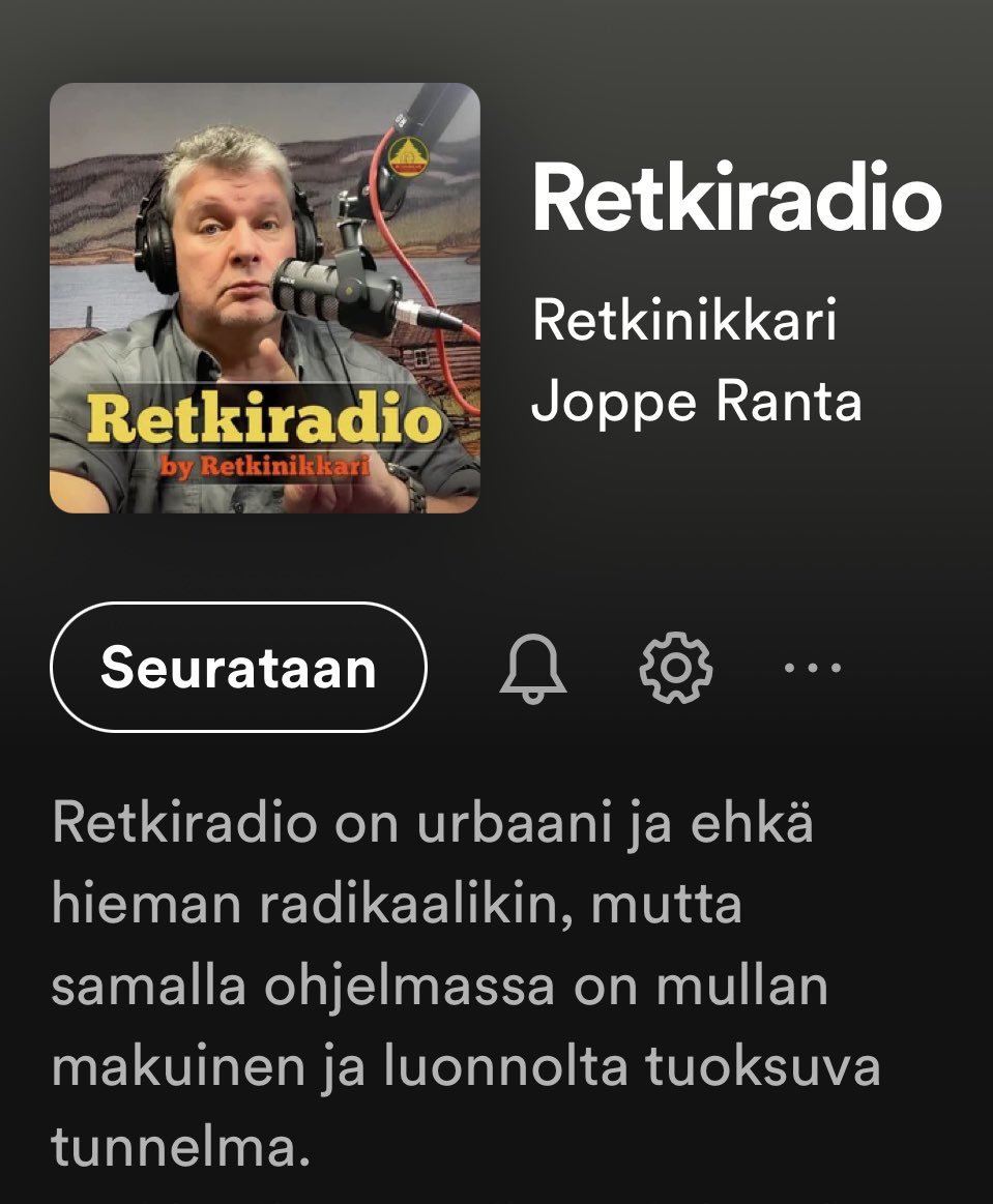 retkinikkari's tweet photo. Retkiradio is back. Reilun vuoden tauko ja täällä taas. Ensin julksistaan kaksi kadoksissa ollutta jaksoa, mutta sitten uutta. Kuuntele vaikka Spotifyista: Retkiradio https://t.co/ddvpDaOya2