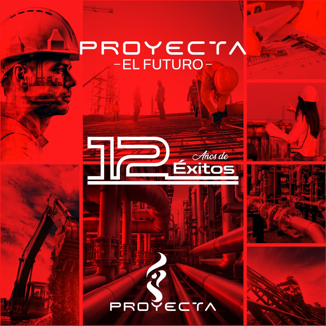 ProyectaInmx's tweet photo. Hoy celebramos 12 años de historia en los que el compromiso de nuestros colaboradores ha sido la clave para crecer de manera exponencial y desarrollar grandes proyectos que contribuyen al progreso de México y el mundo.
#EPC  #ingeniería #mexico #proyectaeléxito #Aniversario https://t.co/klaJCfwvOw