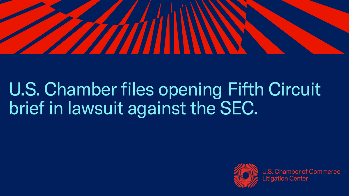 USCClitigation's tweet photo. This week, we filed our opening brief in #CA5 with @LongviewChamber @txbiz challenging the SEC’s stock buyback rule, which requires companies to disclose daily repurchase activity and justify their repurchase activity.
https://t.co/5nLNbCTxNh https://t.co/ChlVPQgm5q