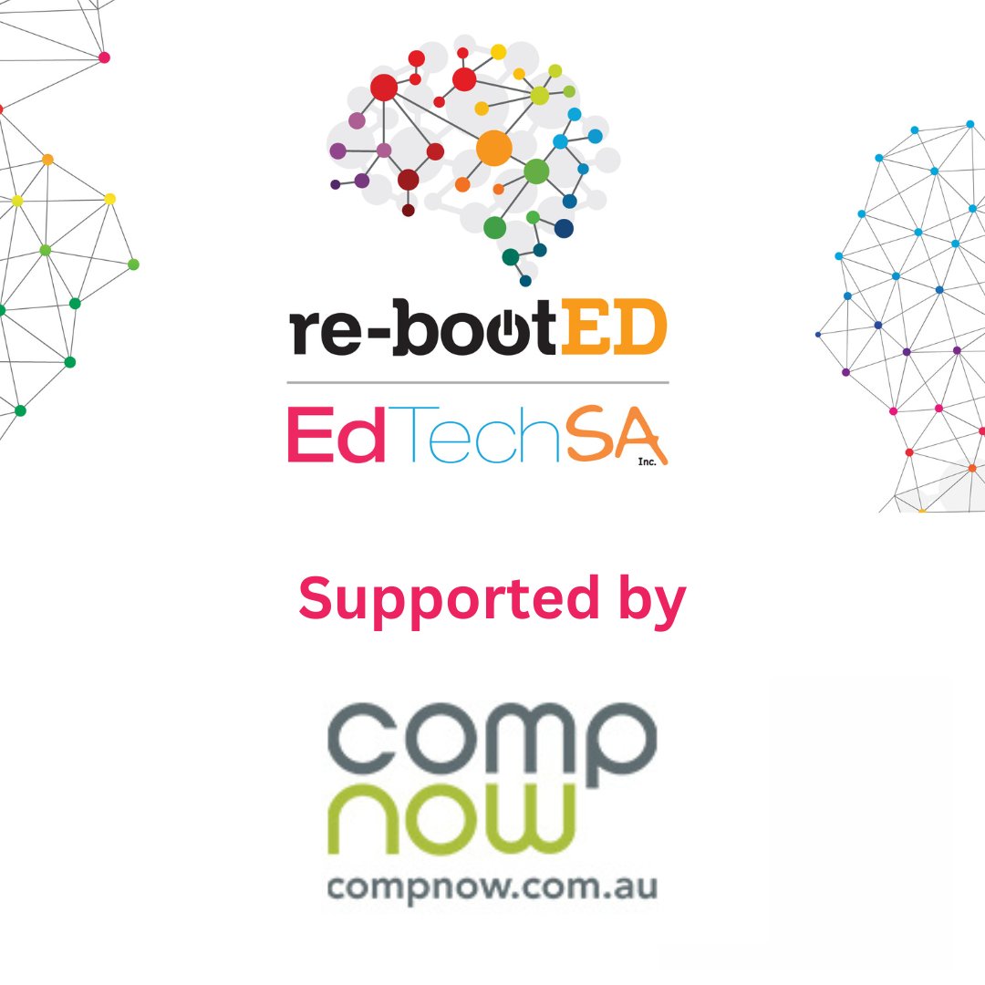 EdTechSA's tweet image. A big thank you to compnow for their support of the #EdTechSA re-BootED Conference. compnow builds IT for #education - you can learn more about their offerings at compnow.com.au. Visit edtechsa.sa.edu.au/2023-conferenc… details and to secure your spot!