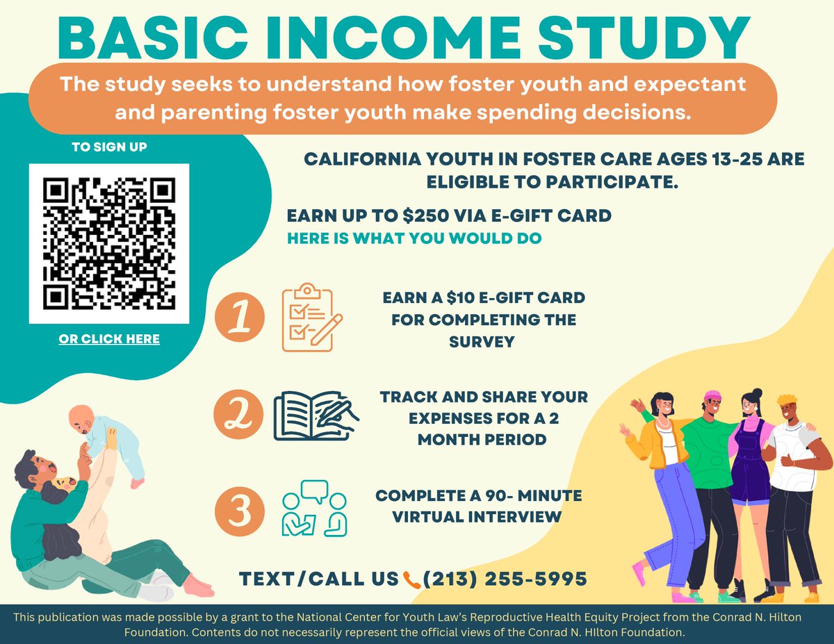 NCYLHealth's tweet photo. Are you a #fosteryouth, or an expectant and parenting foster youth? Get paid when you choose to participate in the Basic Income Study by the Reproductive Health Equity Project!💻

➡️Sign up at https://t.co/NTP31lcW8e  
#PaidSurvey #EPY #FinancialWellness #PaidStudy @NCYLnews https://t.co/CiqBGWxTam