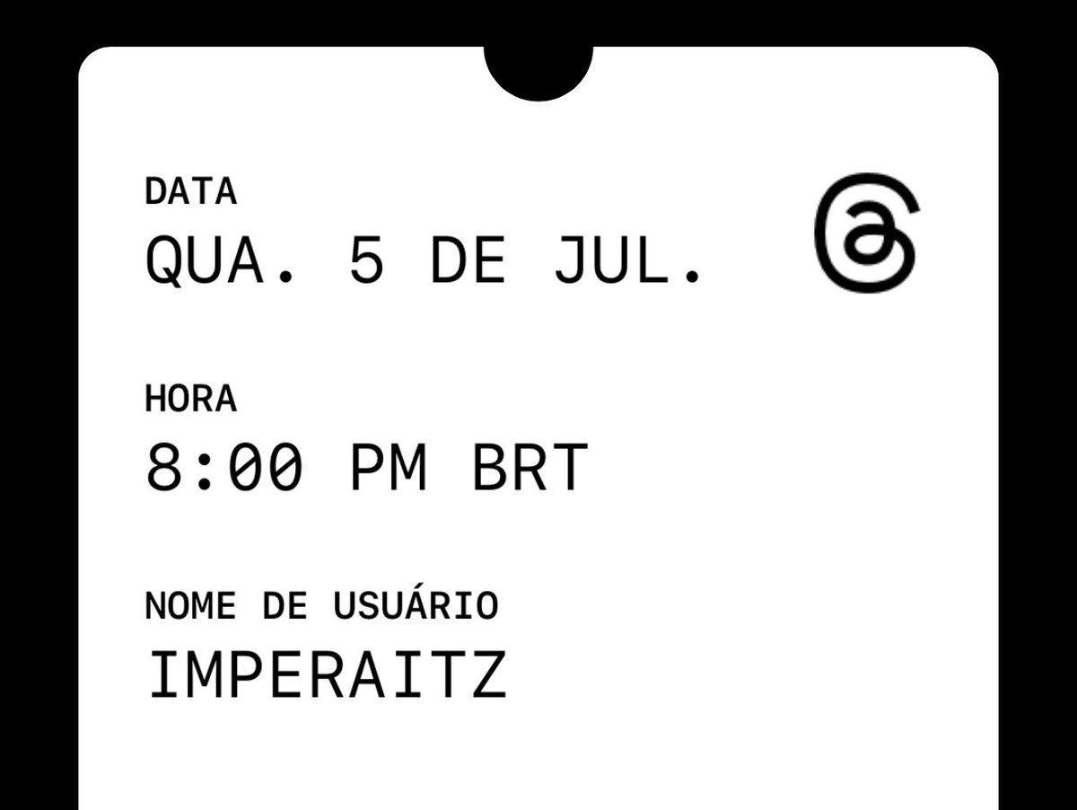 imperaitz's tweet photo. Daqui uma hora será lançado o Threads aplicativo do grupo Meta, o App será o principal concorrente do Twitter.

Estaremos lá em, nos sigam 📱❤️ https://t.co/f4KiYqNZeS