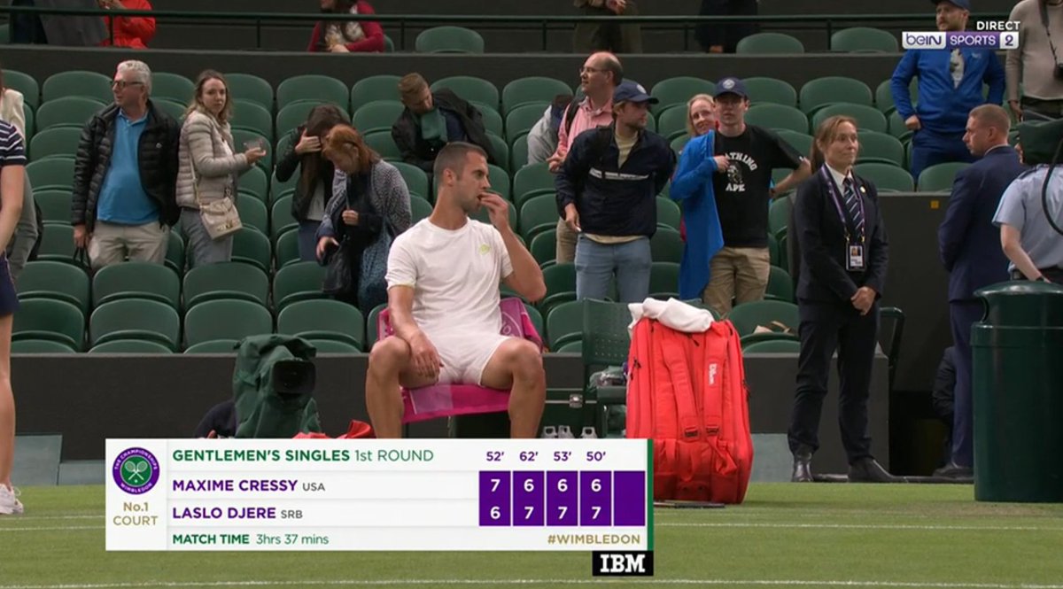 JeuSetMaths's tweet photo. 📊 Les records de doubles fautes dans un match sur le circuit ATP en 2023 :
▪️ Maxime Cressy 🇺🇸 - 25 DF (Dubai)
🆕 Maxime Cressy 🇺🇸 - 21 DF (Wimbledon)
▪️ Maxime Cressy 🇺🇸 - 20 DF (Marrakech)
▪️ Maxime Cressy 🇺🇸 - 18 DF (Indian Wells) https://t.co/I1LIZVCMZx