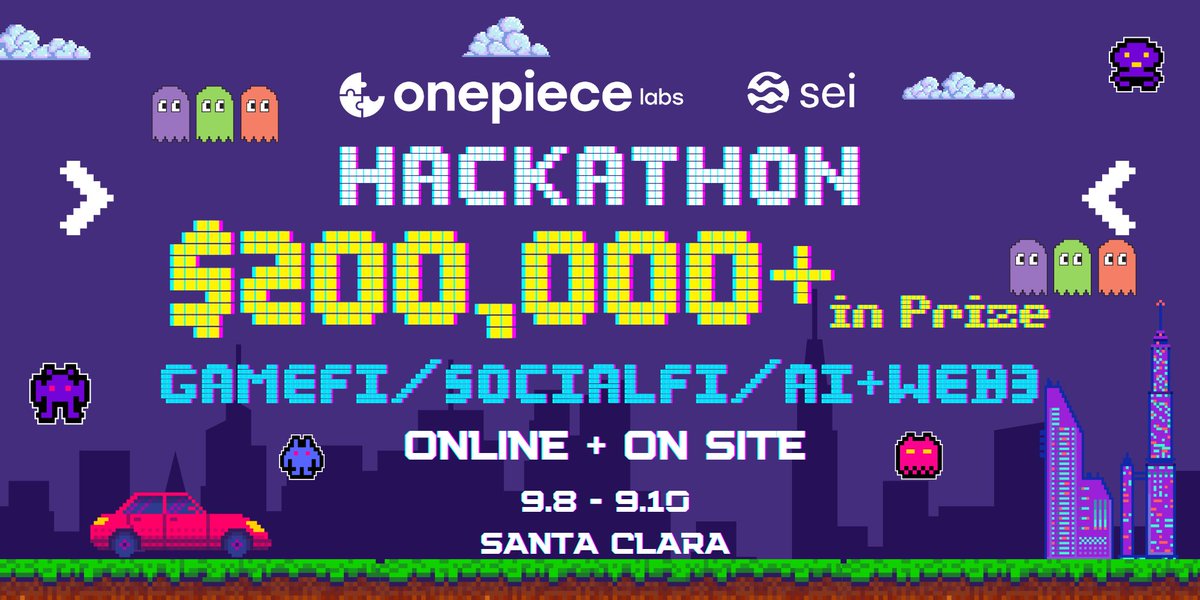 📣🚀Join <a href="/OnePieceLabs/">OnePiece Labs</a> &amp; <a href="/SeiNetwork/">Sei</a> for an epic 3-day hybrid #Hackathon on Sept 8-10! Unleash creativity online + on-site in Santa Clara. Showcase projects &amp; ideas for a chance to win $200K+ in cash &amp; prizes! 😻💡#Web3 #GameFi #SocialFi #AI

Sign up: 🔗 opl-sei-hackathon.devfolio.co