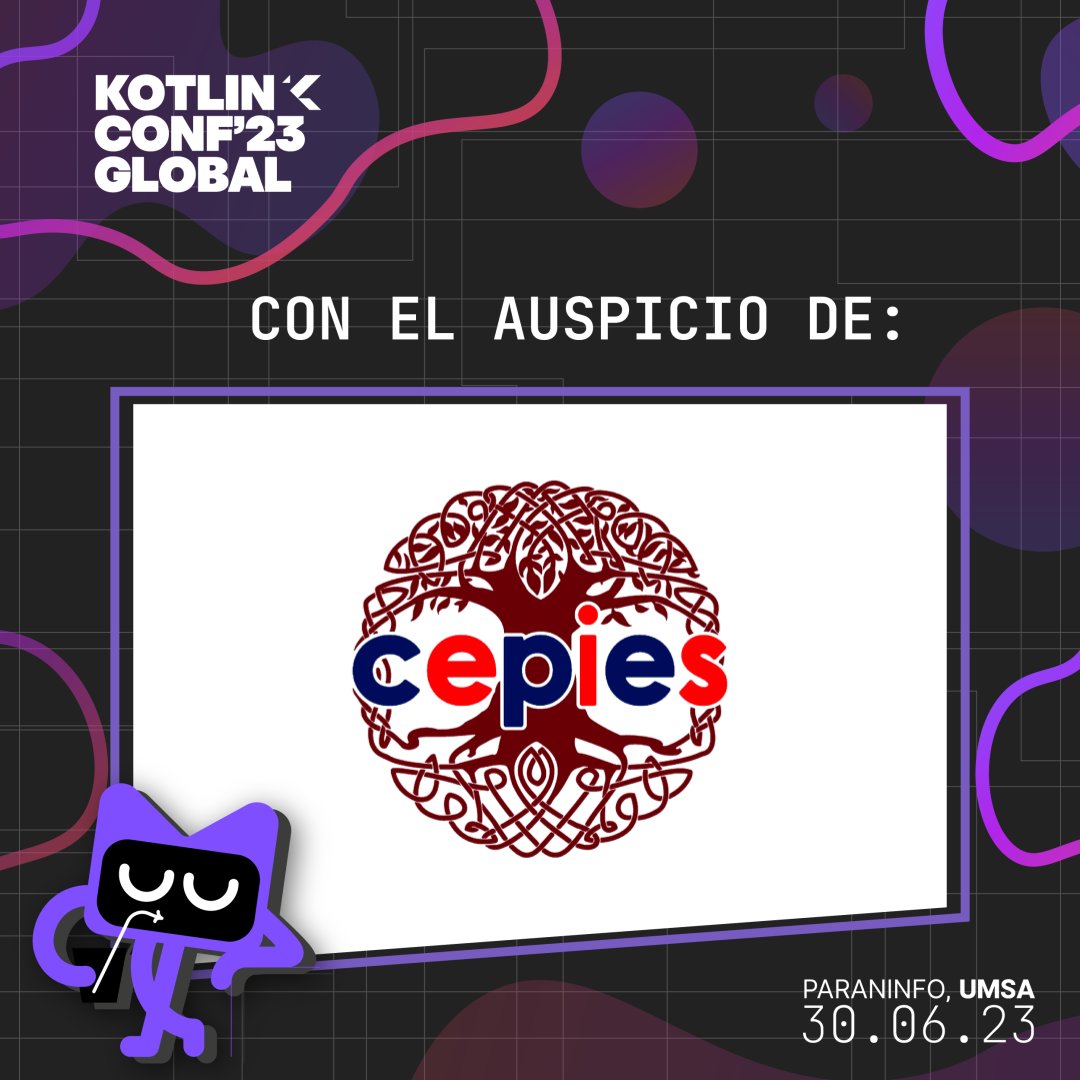 KotlinLaPaz's tweet image. Agradecemos al CEPIES Postgrado UMSA por el patrocinio al KotlinConf'23 Global La Paz y haber sido parte fundamental en la realización del mismo.
📌 Pueden saber más en su sitio web: cepies.umsa.bo
#KotlinConf #KotlinConfGlobal #KotlinLaPaz