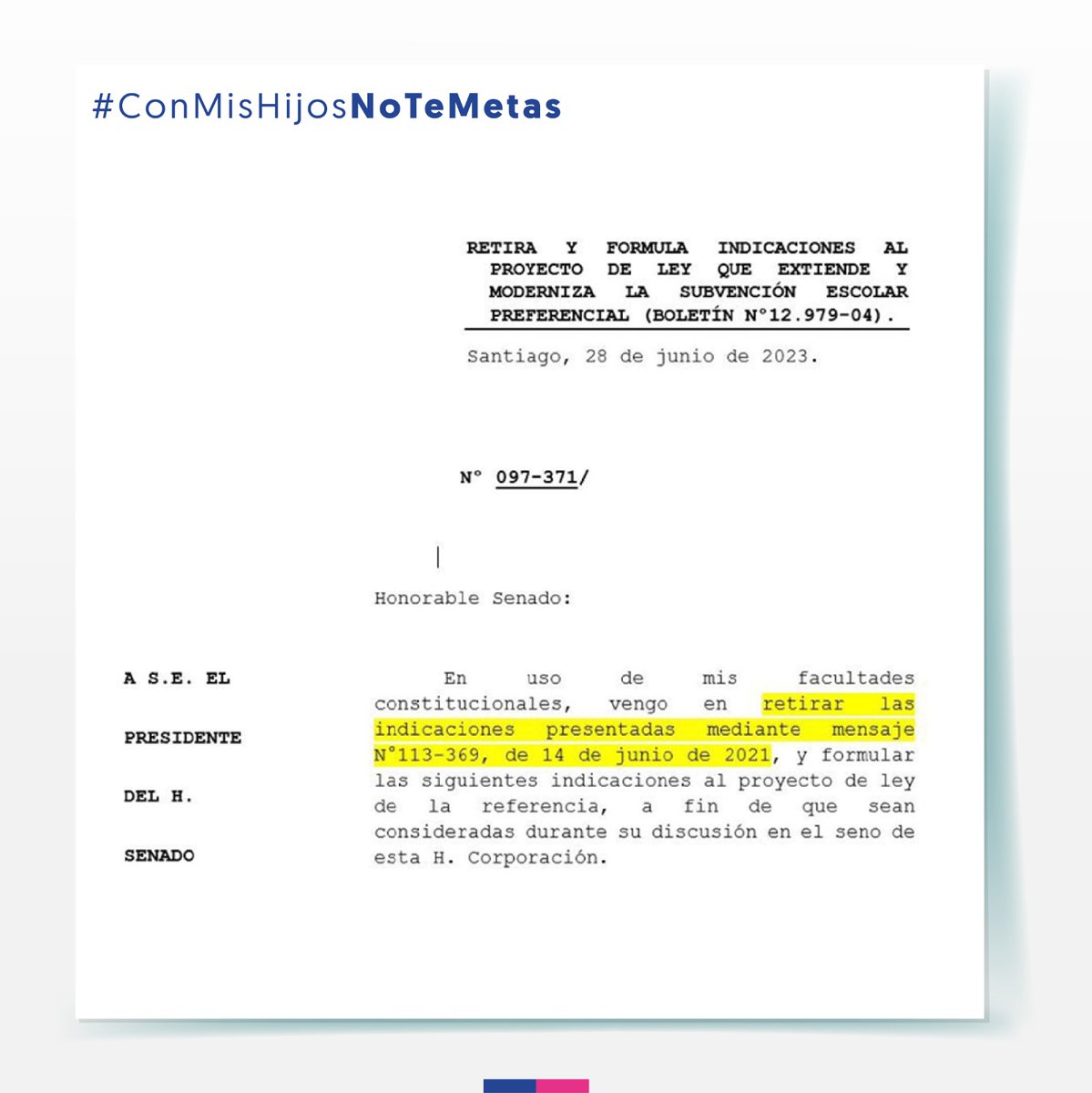 VERGÜENZA!! 😤
Una vez más nuestros Niños y Adolescentes de la Educ. Especial
Son abofetados. 
<a href="/ProfMarcoAvila/">Marco Antonio Ávila Lavanal</a> por orden de Presidente <a href="/GabrielBoric/">Gabriel Boric Font</a> RETIRA indicación que les permite acceder a ley SEP, siedo que alumnos de Educ, regular sí pueden acceder.
#ConMisHijosNoTeMetas 🇨🇱