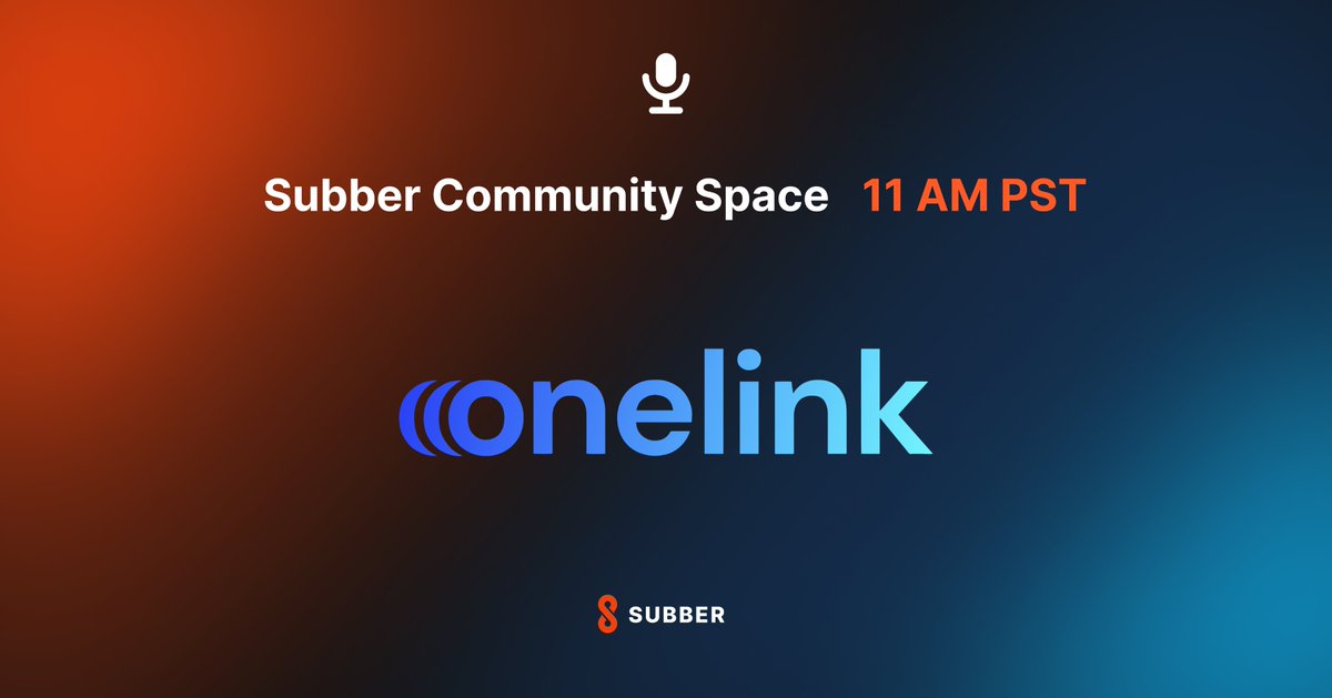 subberxyz's tweet image. We are hosting a twitter space with @OnelinkSol tomorrow at 11am. 

Come hang out &amp;amp; join the conversation to learn more!