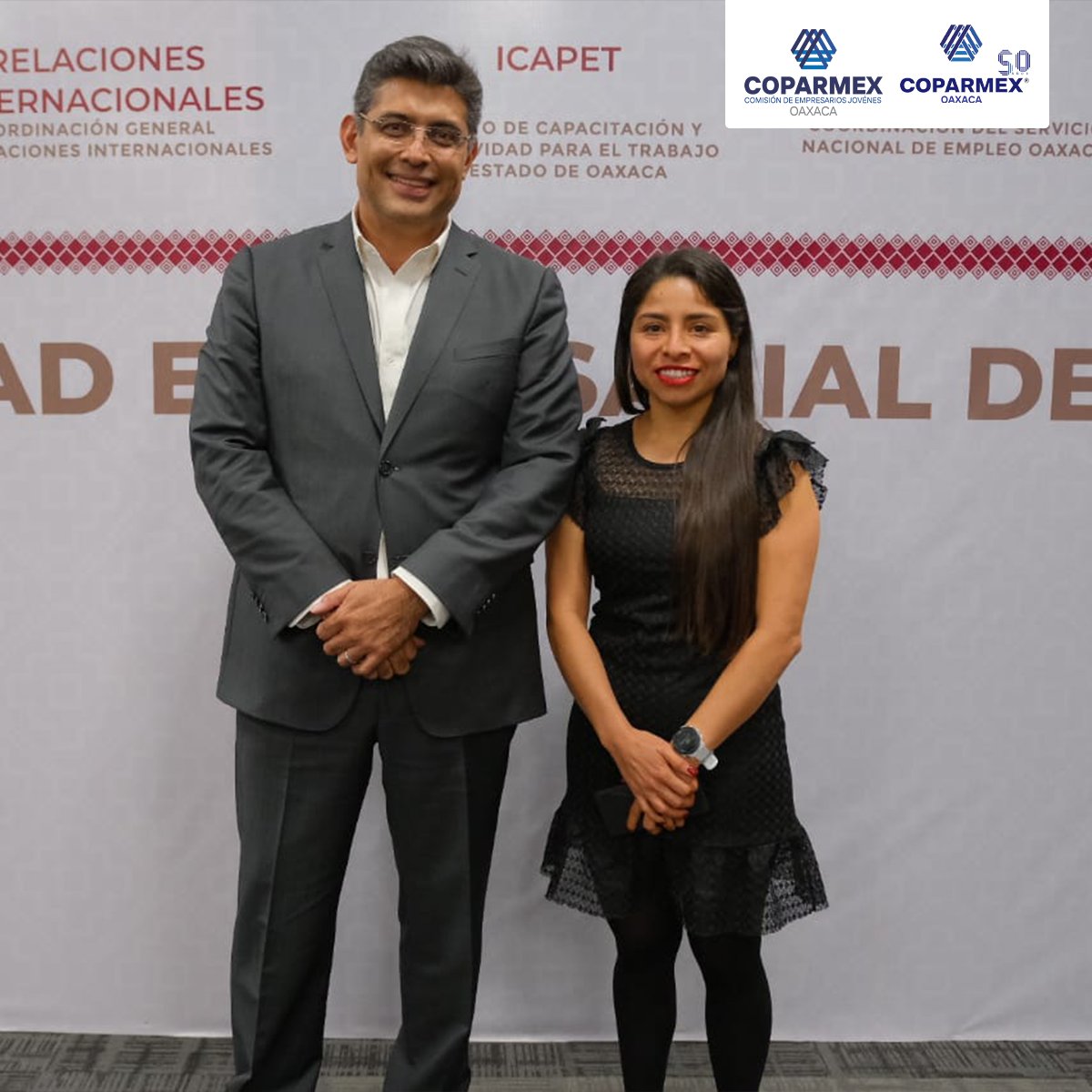 CEJCoparmexOax's tweet photo. Estuvimos presentes en el "Encuentro Empresarial  por Oaxaca". Encabezado por el titular de la @DesEconomicoOax , Raúl Ruiz. En la Comisión de Jóvenes Empresarios COPARMEX Oaxaca estamos seguros de que somos el presente y futuro. https://t.co/OZTKv5vKnL