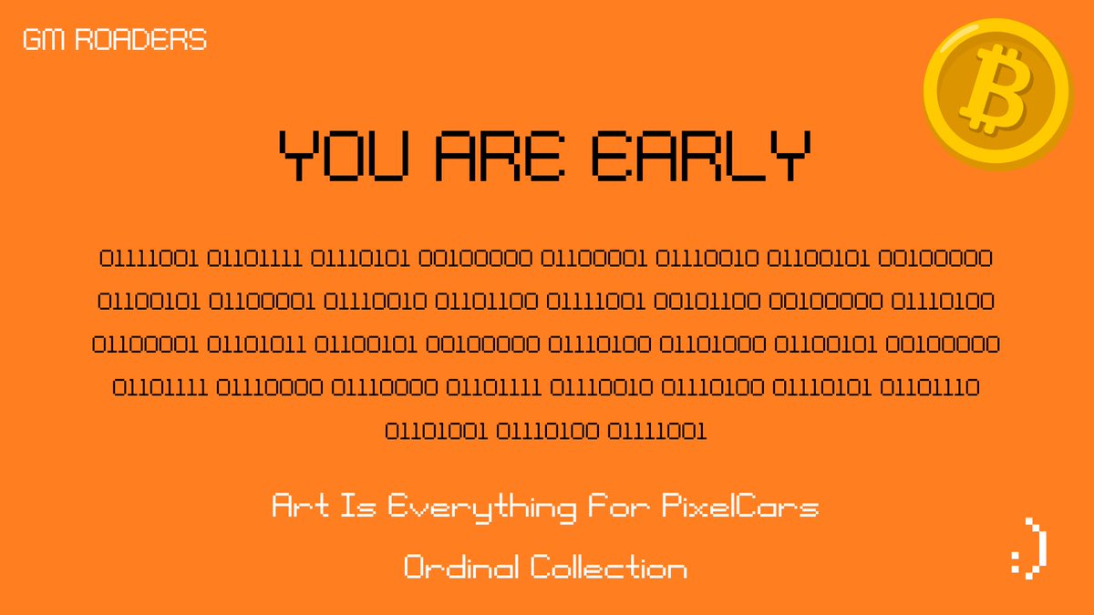 OrdiMob's tweet photo. You are early #Ordinal fam ✊

Mint session on @MEonBTC coming soon 👀

One Project, One Art, One Community🟧⚒️

Tag a friend who doesn’t have to miss our Ordinal Collection 👊

#Bitcoin https://t.co/MQSEGyYQud