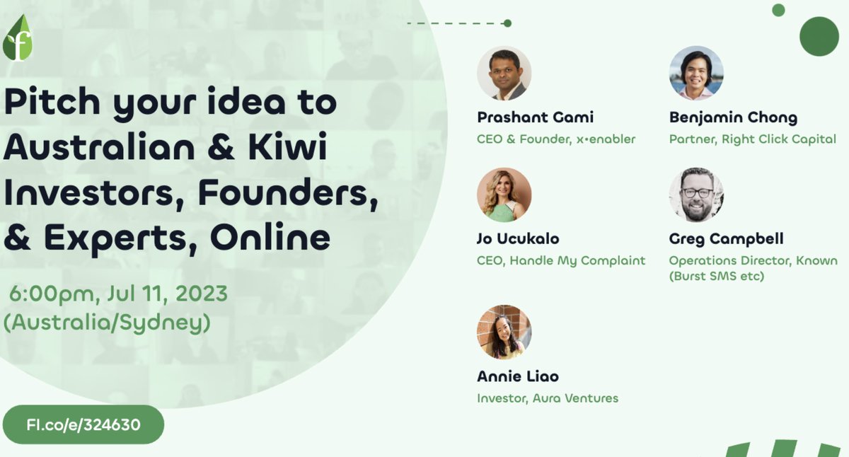 Free public interactive online #Startup #pitch #mentor &amp; #Investor #Feedback #Event:

Pitch your idea to #Australian #Investors, #Founders, &amp; Experts

Date: 6pm AEST, Jul 11, 2023 Tuesday 
us16.campaign-archive.com/?u=392fdb48243… 
#StartOz #StartupAUS #FiWorldwide #FounderInstitute #events #Video
