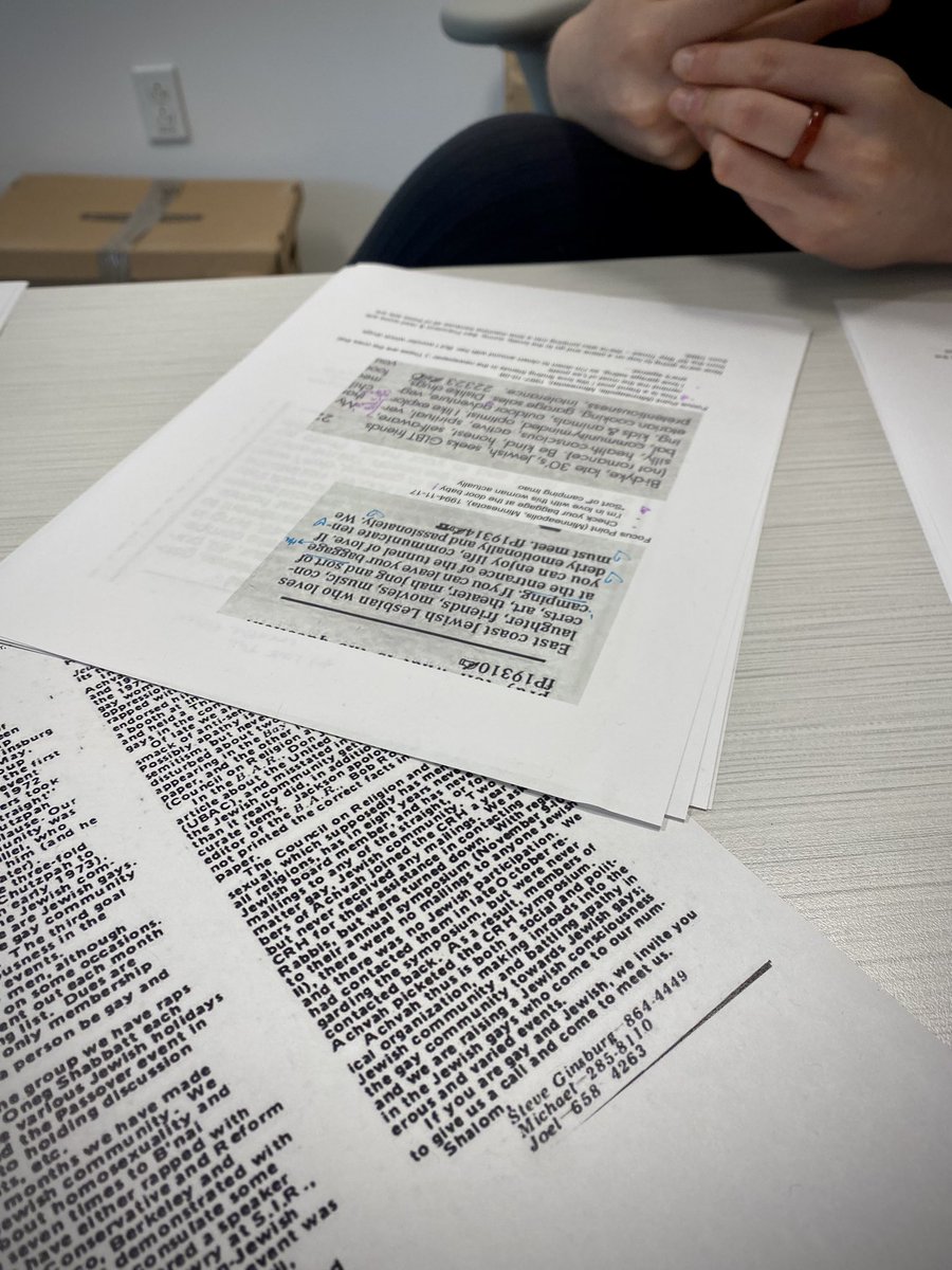 Mark your calendars, folks! A new episode is in the works. Lauren of the Capitol Jewish Museum &amp; @hstein054 are coming together to read some personal ads of sapphic Jewish babes. Stay tuned!