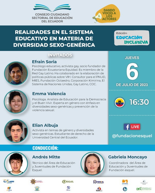 FEquidad's tweet photo. El #OrgulloLGTBI aún no termina aquí una actividad más para seguir hablando del tema está vez con el apoyo de @FundacionEsquel , les esperamos mañana https://t.co/zirBo2xgm8