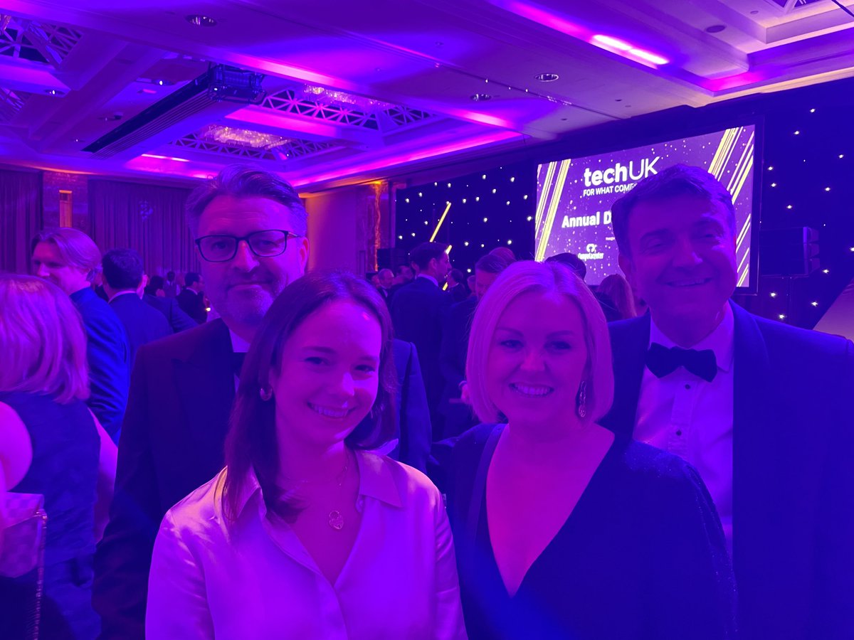 A great evening was had at the ⁦@techUK⁩ #annualdinner … #dreamteam ⁦@LizAshallPayne⁩ ⁦@ShaneTickell⁩ and Alex #health & #socialcare council! #NHS75