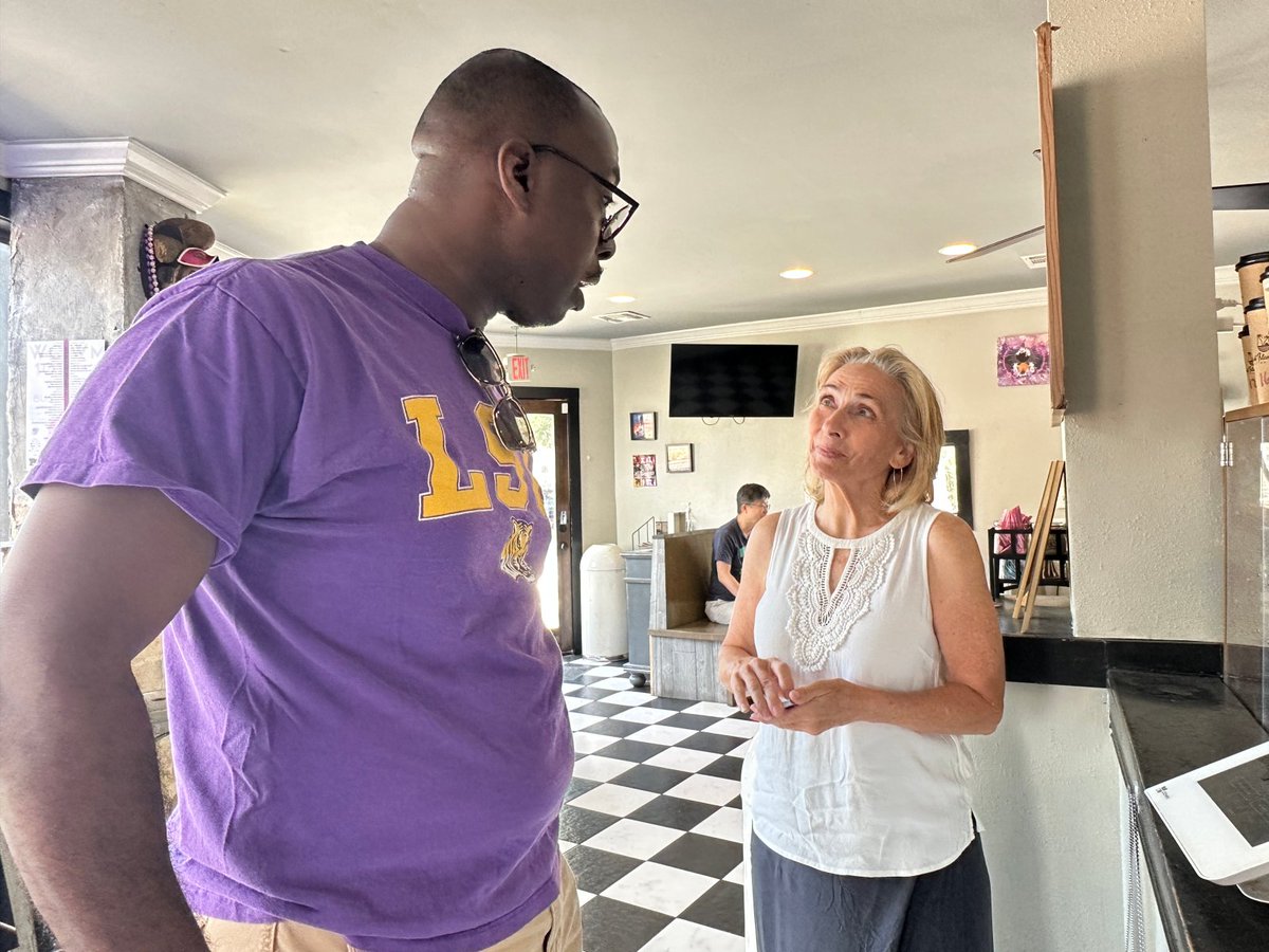 TammyForNOLA's tweet photo. Heartfelt thanks, NOLA! Your energy at today's #CoffeeChatWithTammy at Park Island Brew fuels our mission for District 23. Kudos to Park Island Brew for the warm hospitality. Until next time! ❤️ #District23 #NOLACommunity https://t.co/yPwnpsLpDR