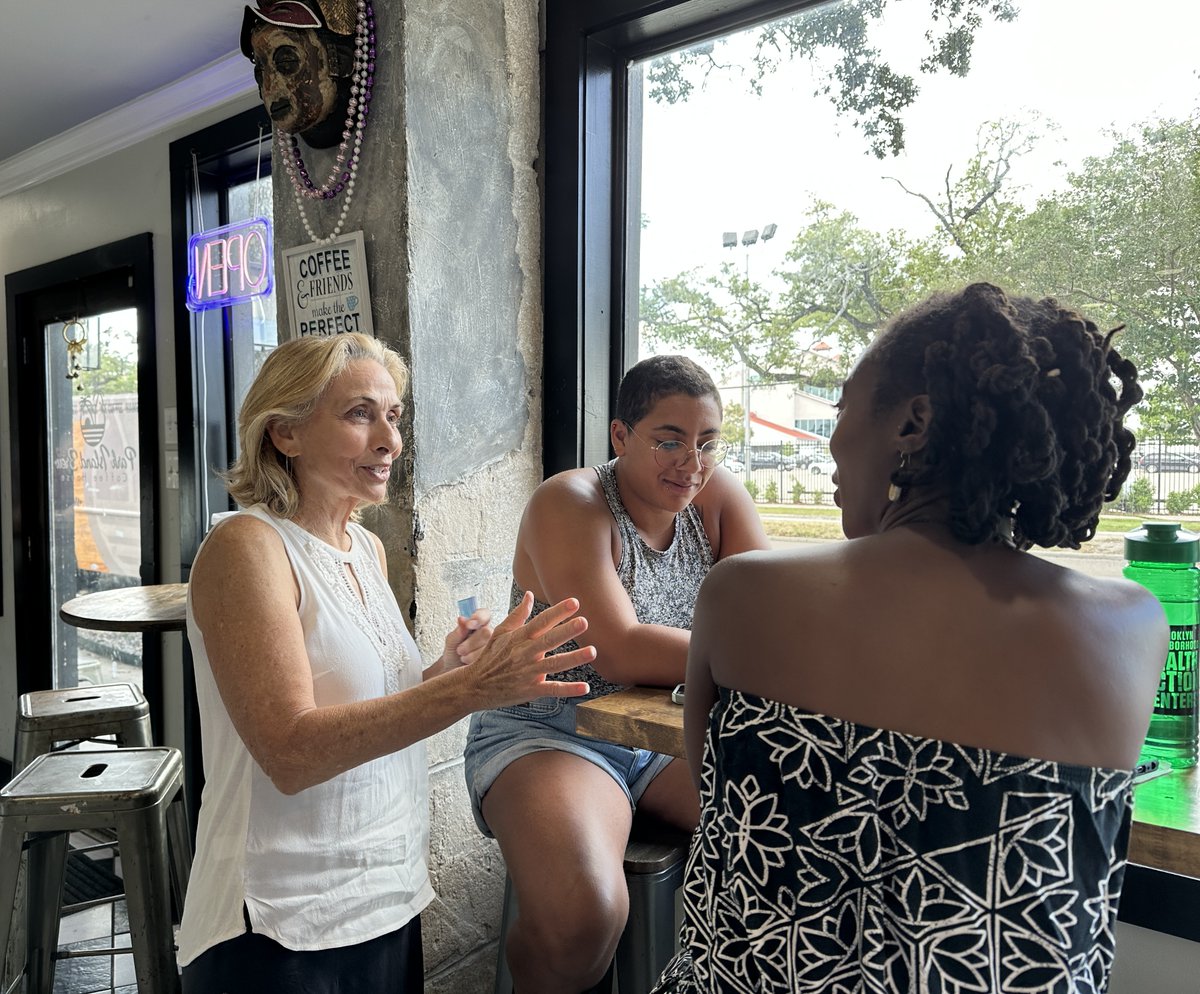 TammyForNOLA's tweet photo. Heartfelt thanks, NOLA! Your energy at today's #CoffeeChatWithTammy at Park Island Brew fuels our mission for District 23. Kudos to Park Island Brew for the warm hospitality. Until next time! ❤️ #District23 #NOLACommunity https://t.co/yPwnpsLpDR