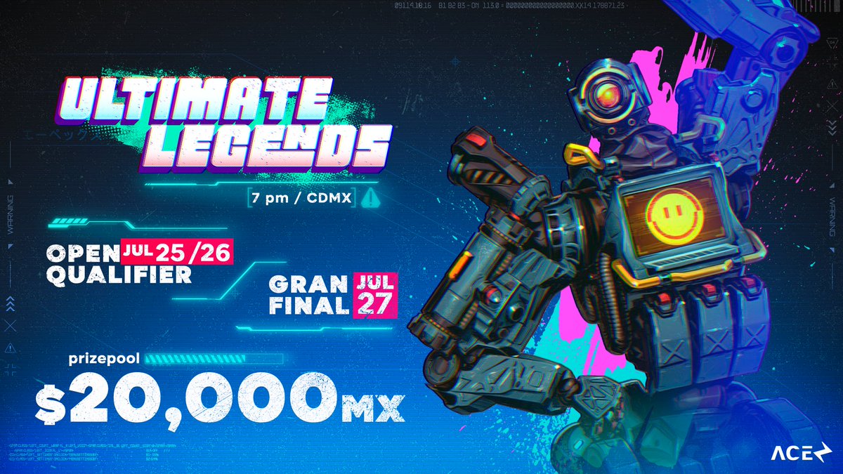 ligaaceesports's tweet photo. 🎮 ¡Prepárate para el evento de #ApexLegends más épico del año! Únete a #UltimateLegends.

📆 Del 25 al 27 de julio. 
📄https://t.co/UYs1wiHFNQ

#SomosAce https://t.co/upnnXkiadX