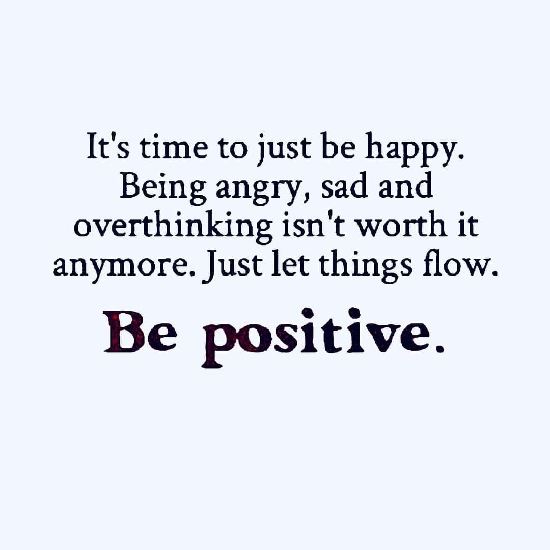 aribaba's tweet image. "It's time to just be happy. Being angry, sad and overthinking isn't worth it anymore. Just let things flow.

Be positive."

#behappy #justbehappy #positivequotes #positivevibes #overthinkingquotes #overthinking #letitflow #worthy #beyourself