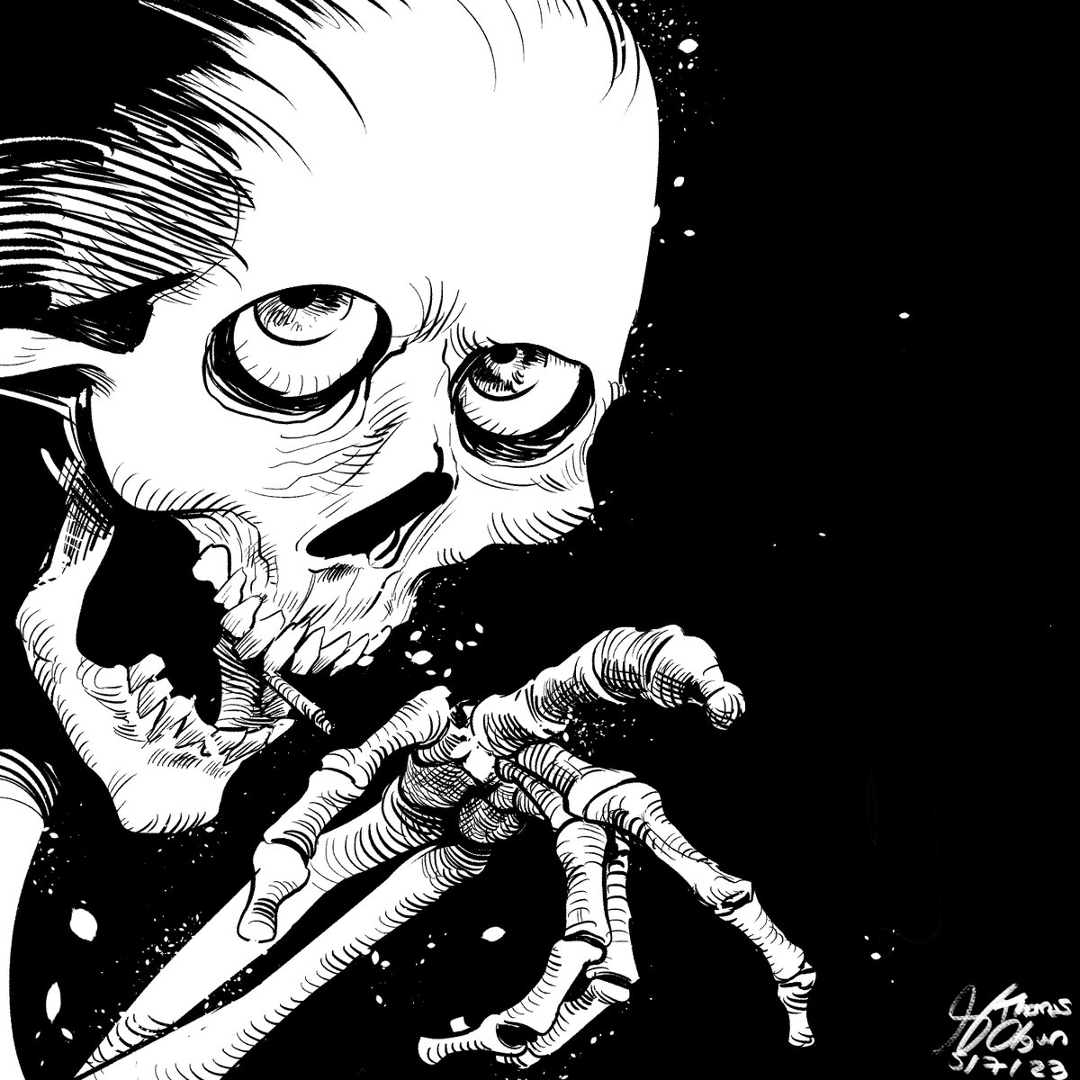 Thomas_Olg's tweet photo. una calaca chida para volver a publicar un dibujo https://t.co/j4tCQMBW8x