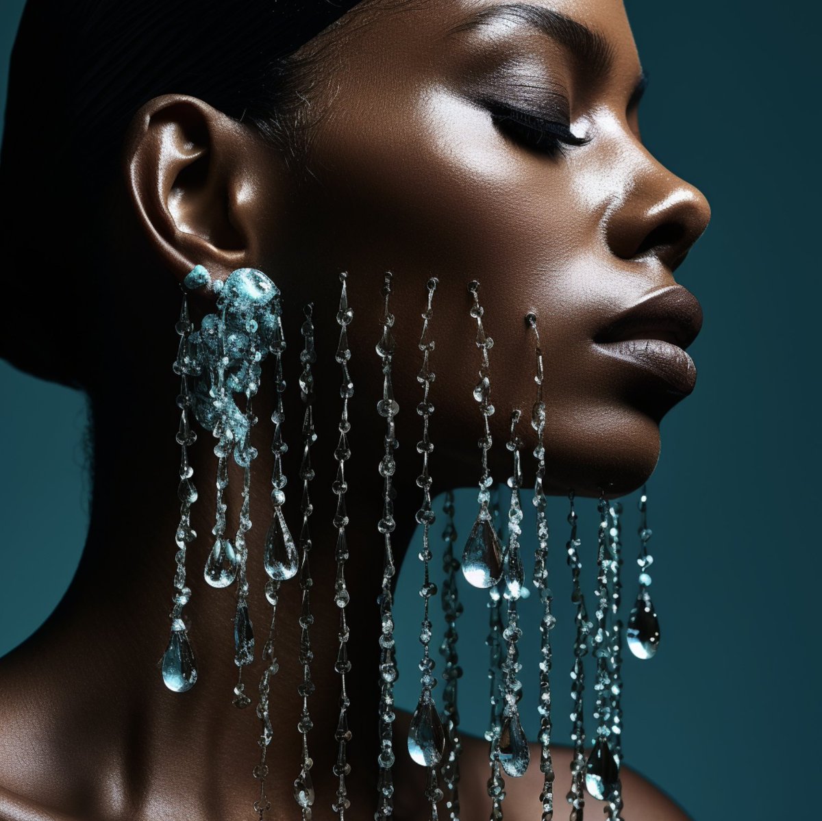 fatimatravassos's tweet image. Would you wear this? AI seems to really be into body modification. 🤣 
#jewelry #aifashion #accessories #fashion