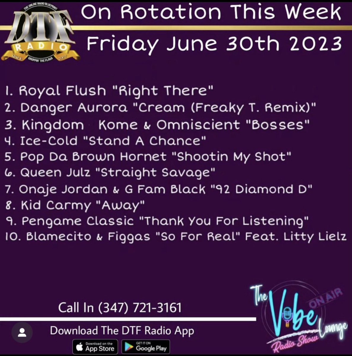 Bless up the family @pyrodaarsonist
live on @dtfradio 🔊 in Brooklyn 🫡 @thevibelounge_show 

showing love to the new joint “Bosses” out on all DSP’s NOW! 
@kingdomkome x @omniscient305 
#kingdomkome #pyrodaarsonist #realrap #boombap #miamihiphop #worldwide #newmusic #brooklyn