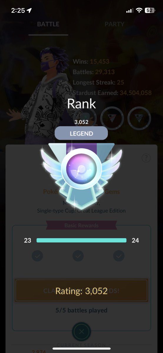 EZ Mode: on 🟢 
Licki 👅 double fighter 🦆🥊 
📈📈
#pokemongo #GBL