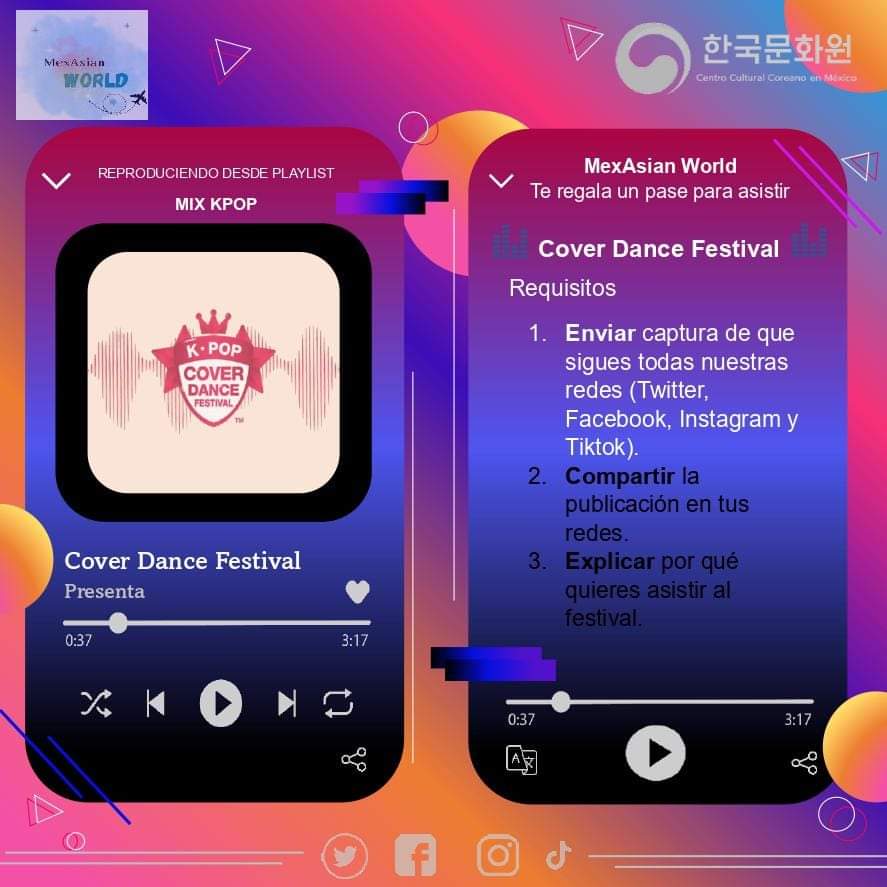 mexasianworld's tweet photo. SORPRESA❗ 🤩

Tenemos boletos🎟️🎫 para que puedan asistir al evento "Cover Dance Festival"💃.
 
Aquí les dejamos las indicaciones para poder ganar los boletos 👇👇

Recuerden leer y seguir muy bien las indicaciones ya qué checaremos sus respuestas. 😊😉
(+) https://t.co/A5KPQih8o4