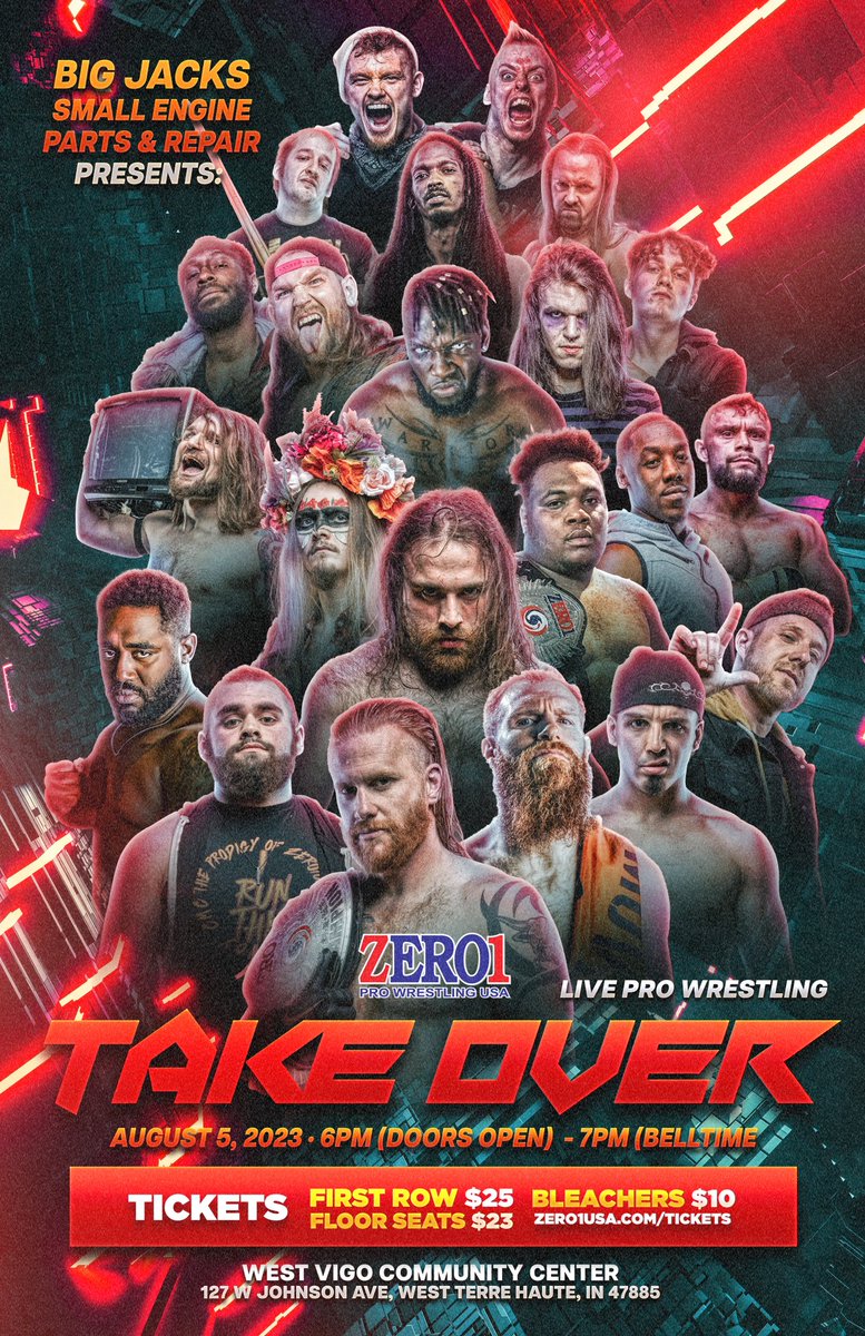 Tickets are up for our debut in West Terre Haute Indiana!!! Get your tickets now!! Thanks @NewWave_Pro for letting up Take Over where you left off !! Zero1Usa.com/tickets