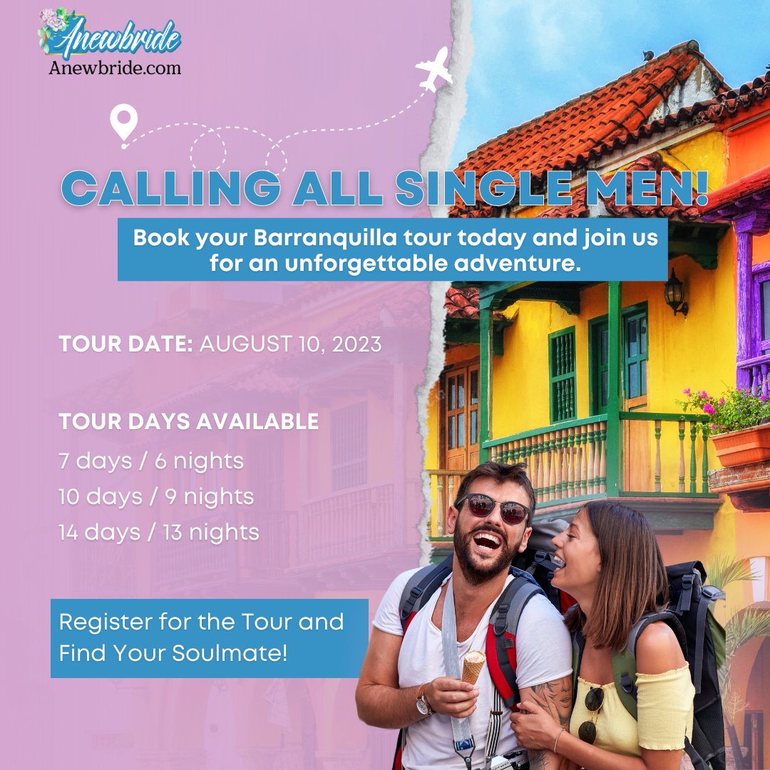 BrideAnew's tweet image. Enjoy the beautiful beaches, delicious food, and the amazing culture in Cebu as you find the love of your life. 💖

Book your spot and change your life today!
bit.ly/Anewbride-Lati…

#barranquillatour #singlestour #barranquillawomen #dreamgirl #travelgoal #passportlife