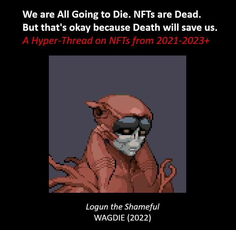 poof_eth's tweet photo. We are All Going to Die. NFTs are Dead.

But that's okay because Death will save us.

This is the second part of a long multi-chapter hyper-thread on the NFT market from 2021 to 2023

Chapter two below

Today we learn that 80% of NFT volume is done by 10% of the wallets.

🧵💀↓ https://t.co/ymWb2YamXL