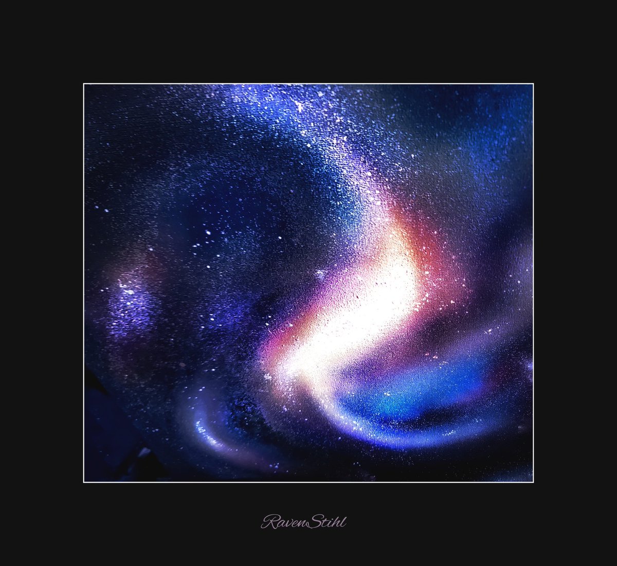 1Pisces_Sun's tweet photo. ~Kingfisher Galaxy~

When the night skies remain too cloudy for #stargazing with the telescope, I just paint my own #galaxies
Airbrush on canvas 12 x 12 in.

#spaceart #astral #art #NASA #airbrush #painting #galaxy #nebulas #Space https://t.co/W2ixWjsZVy