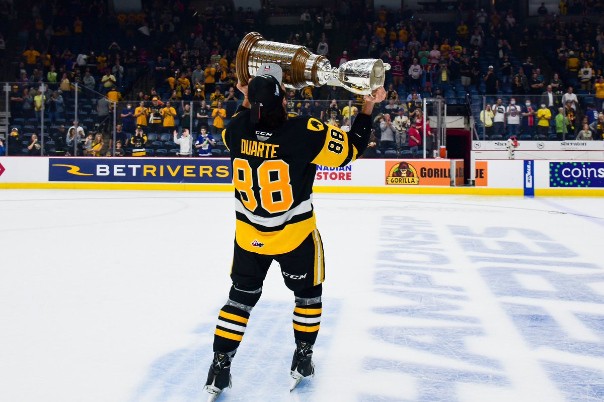 We are so proud to congratulate Mark Duarte on signing with the <a href="/AHLWranglers/">Calgary Wranglers</a>!

Mark is a tremendous example of what you can do when you work hard &amp; follow your dreams!

From 14th Rd pick to #OHL Champion to the Calgary Wranglers! INCREDIBLE! 

#Flames #WeBuild #DawgMentality