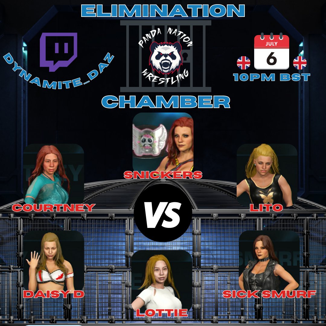 Thursday 6th we head to the elimination chamber 10pm bst start

#wweuniversemode #eliminationchamber #pnw #twitch #simwrestling #wrestling #wwe2k23 #WWE2K23dlc #wwe2k23creations #universe