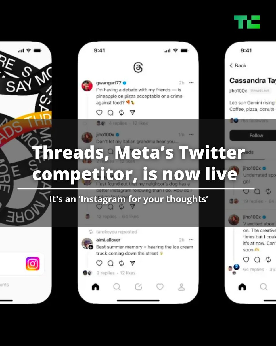 TechCrunch tweet media