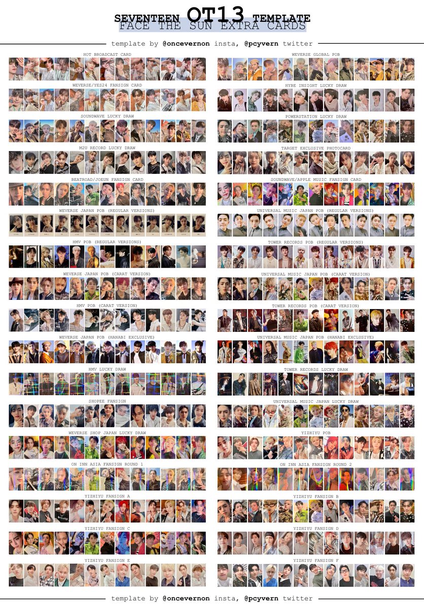 finally finished!!!!! seventeen face the sun extra / pob / lucky