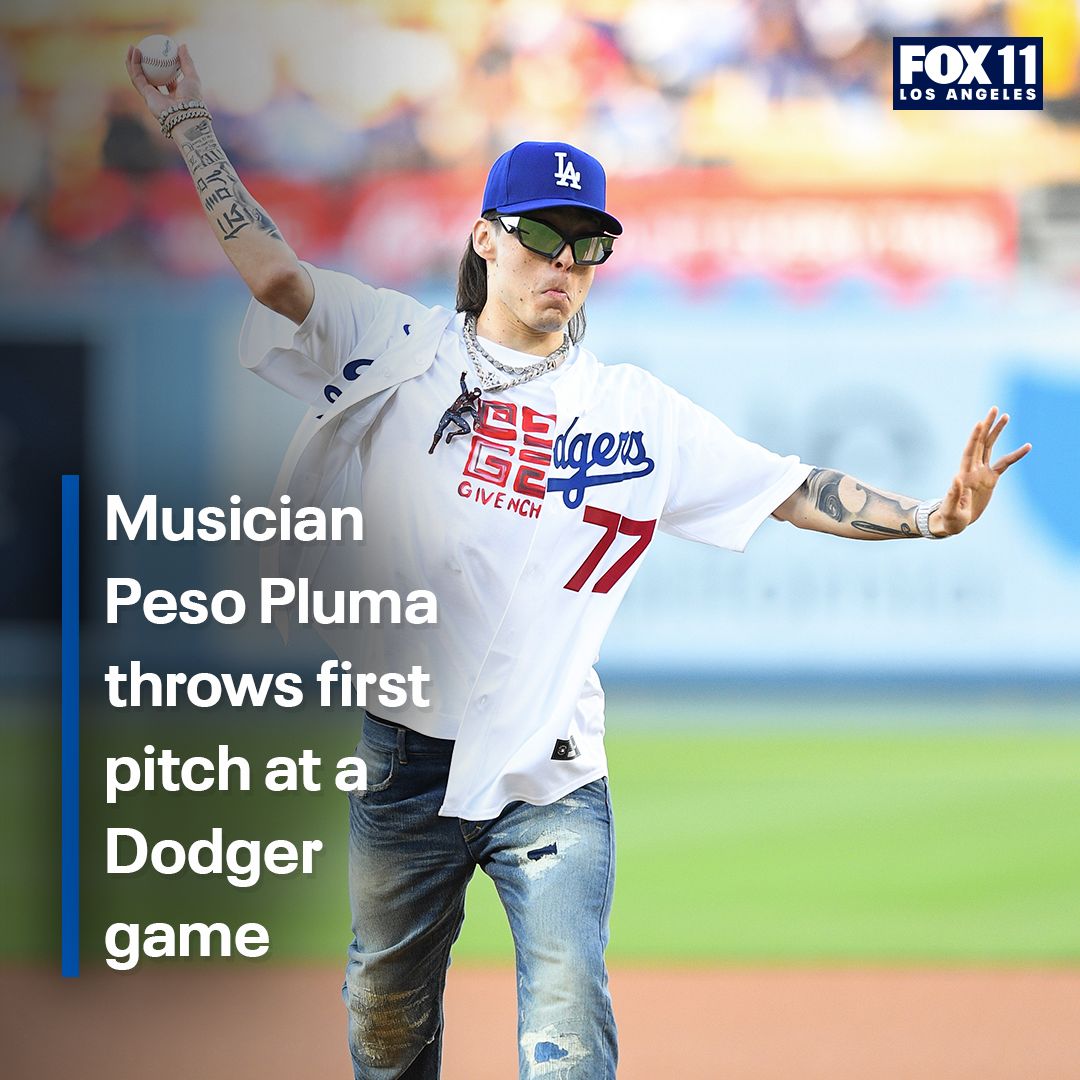 FOX 11 Los Angeles on X: The Dodgers brought in Mexican music sensation Peso  Pluma to throw out the ceremonial first pitch. FOX 11 SPORTS:    / X