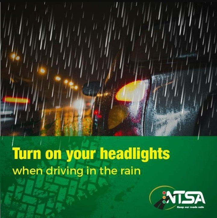 ntsa_kenya's tweet photo. We urge you to be vigilant when driving in the rain. #RoadSafety #PracticeSafety #UsalamaBarabarani
@EUinKenya
@Ma3Route
@kenyantraffic https://t.co/1CHUMCTGjy
