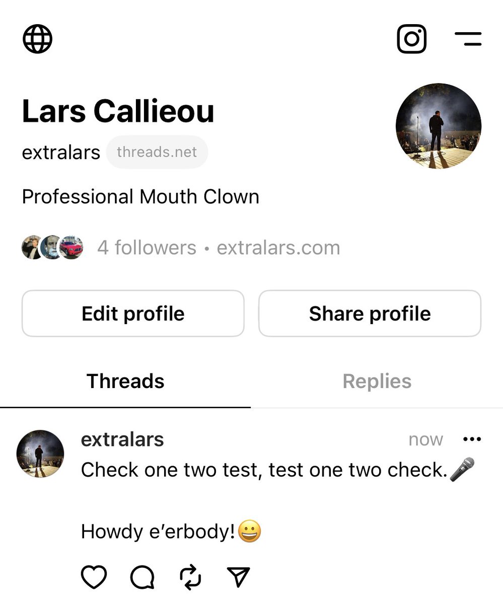 ExtraLars's tweet image. I installed threads… it’s going to take me a few days to follow all 14,300 of you back, but I’ll get there.🥰

#WorthIt