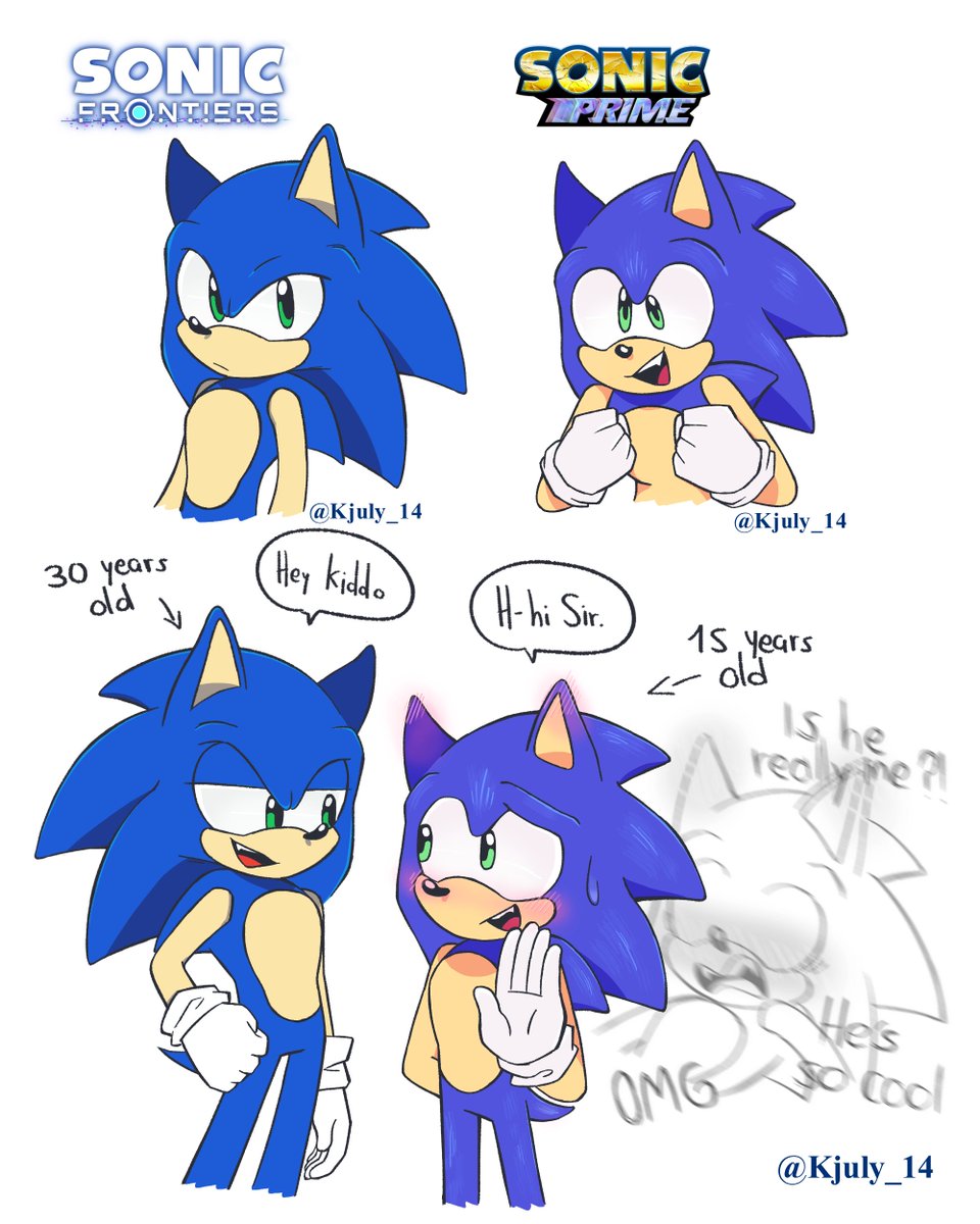 kjuly_14's tweet photo. I refuse to believe that these two are the same Sonic 😅 😅😅
#SonicTheHedgehog #SonicFrontiers #SonicPrime #SonicFan https://t.co/favMCNHgYO