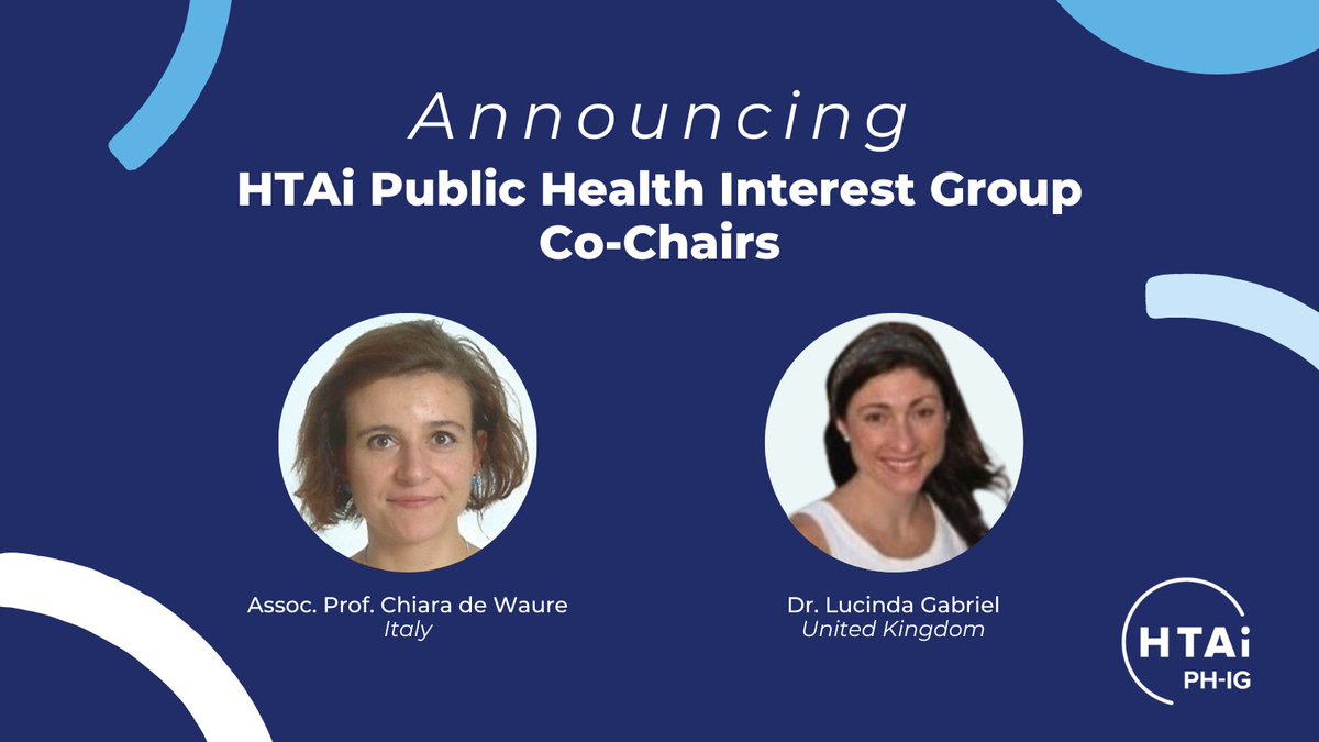 On June 24, The HTAi Public Health Interest Group elected two new Co-Chairs. Congratulations to the successful candidates!

Learn more about the HTAi Public Health Interest Group ➡️ bit.ly/46Ftw4z