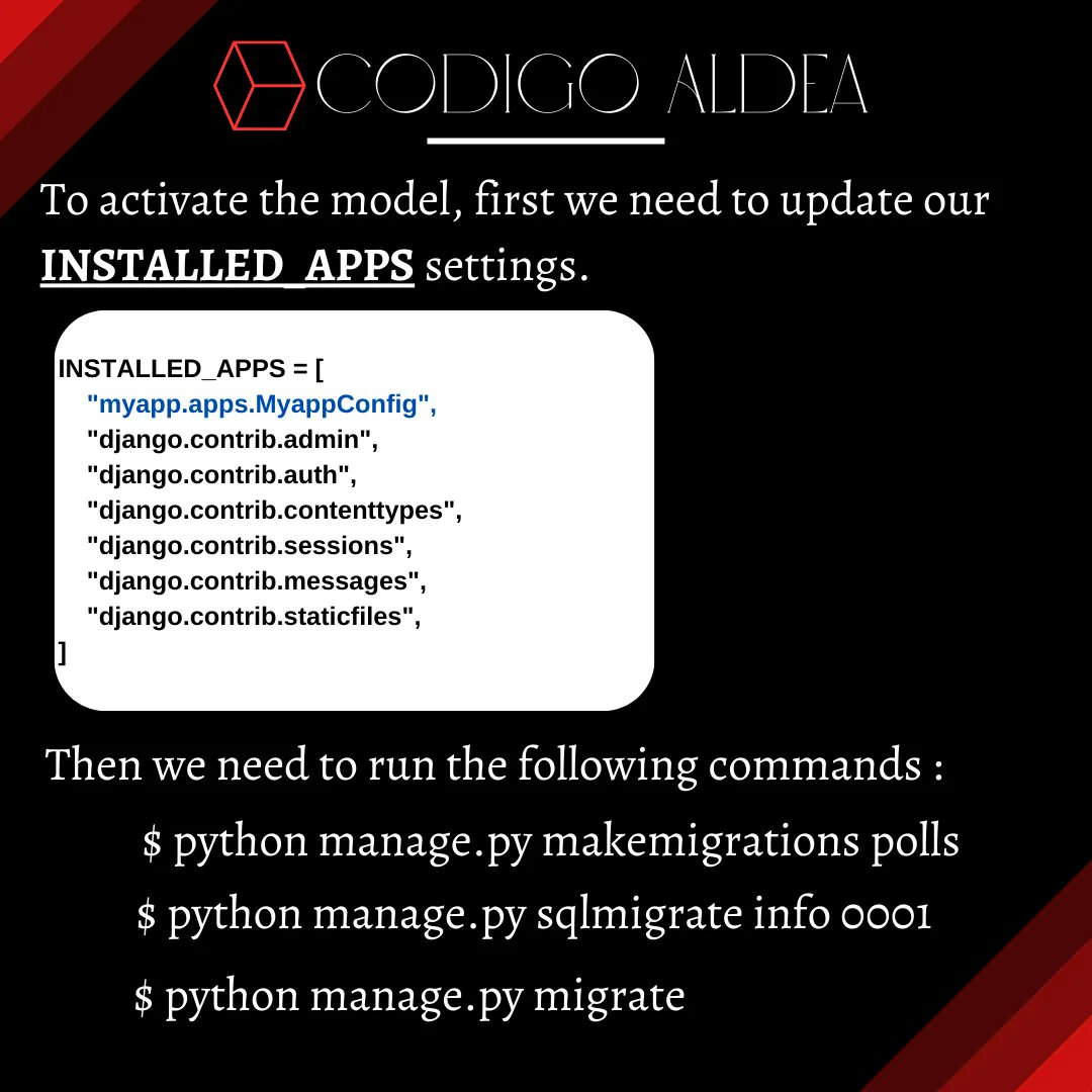 AldeaCodigo's tweet image. Models in Django
#djangomodels
#djangomodel
#djangomodelstutorial
#djangomodelform
#djangomodelrelationship
#djangomodelfields
#djangomodeltesting
#djangomodelperformance
#djangomodelsecurity #instagood #photooftheday #love #travel #trending #news #politics #sports #entertainment