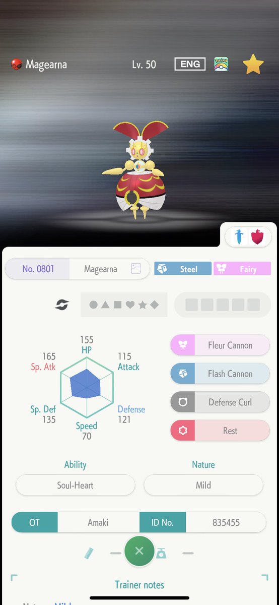 I got the exclusive Magearna!! 
#pokemon #magearna #pokemonhome