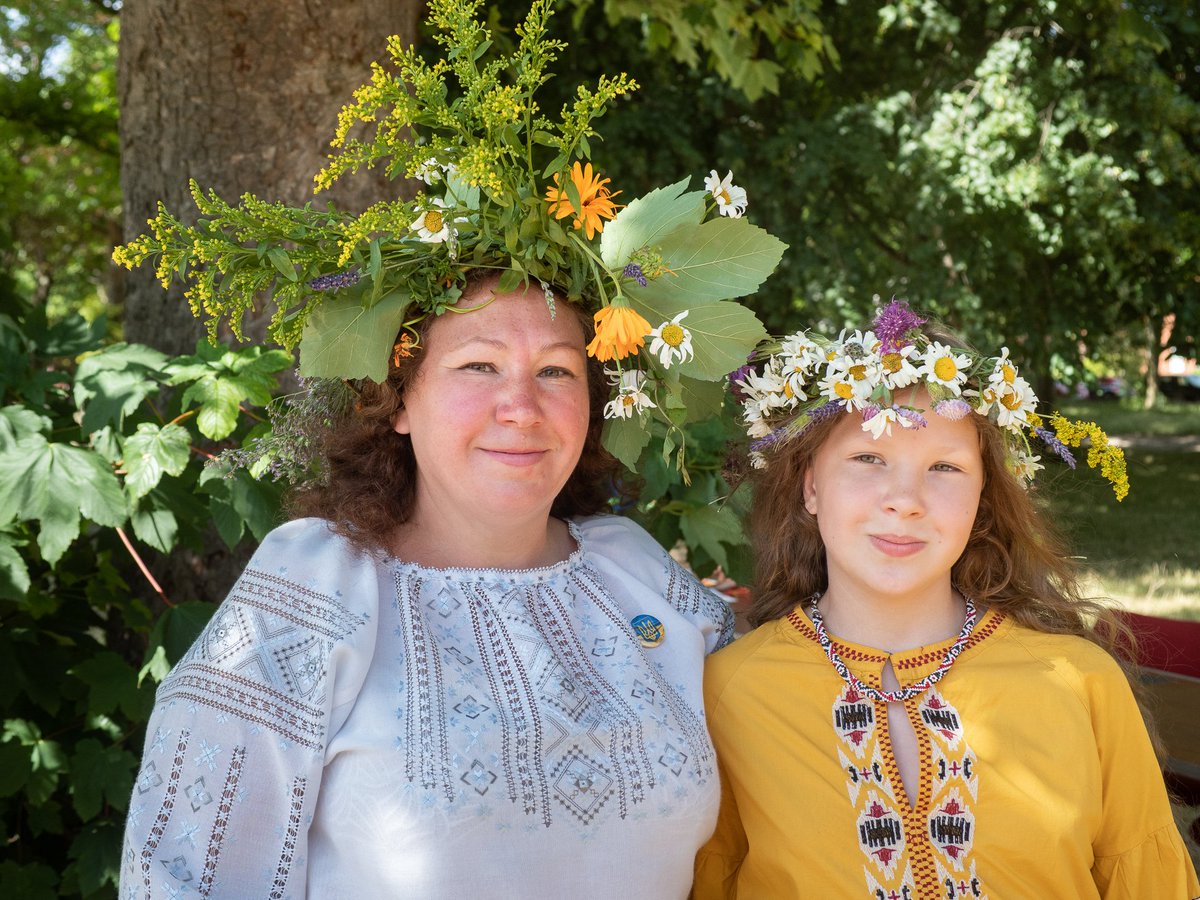 KupalaBrighton's tweet photo. Lesya and her daughter Vika from our Ukrainian community of #Brighton and Hove invite you to celebrate #IvanaKupala with us on Sunday, the 9th of July, in Preston Park. 
"Ivana Kupala is one of the three most important holidays of the year for my family." Lesya Kyrylenko https://t.co/uYheU18rnA