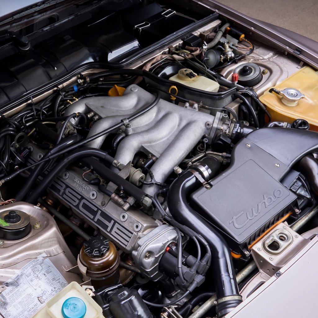 Bringatrailer's tweet photo. This 1988 Porsche 944 Turbo S coupe is finished in Silver Rose Metallic over patterned Burgundy cloth upholstery. Powered by a turbocharged 2.5-liter inline-four paired with a five-speed manual transaxle, showing 89k miles. It’s listed now on BaT: https://t.co/BIHZ134Uw0 https://t.co/Yud3ASHlRQ