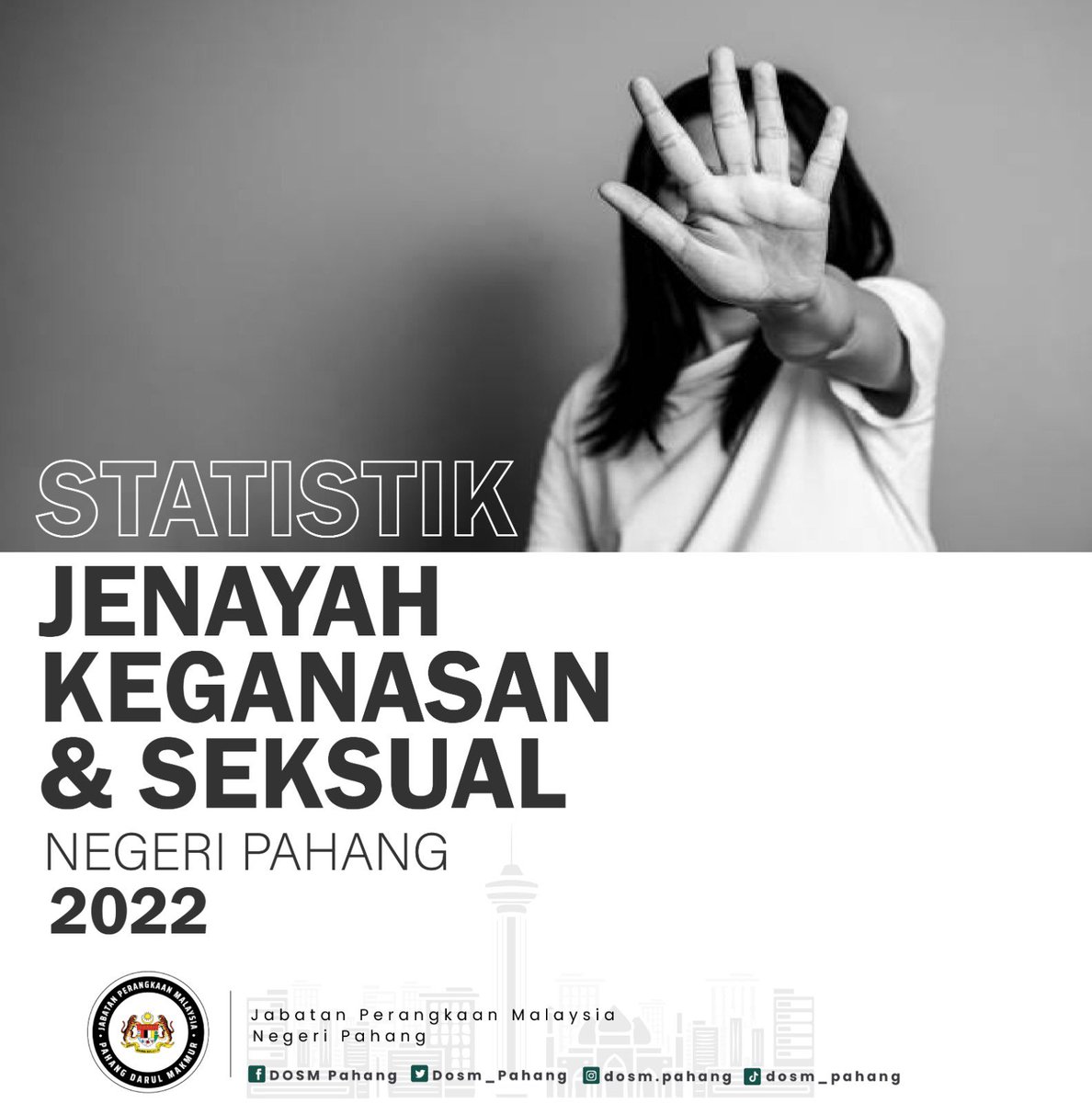 DOSM_Pahang's tweet image. [Quick Stats #Pahang]

DOSM menerbitkan Statistik #Jenayah, Malaysia, 2022. Laporan ini memuatkan statistik jenayah terpilih bagi tahun 2019 hingga 2021. Statistik yang dikeluarkan berdasarkan rekod pentadbiran yang diperoleh daripada pelbagai agensi. 

#DOSMPahang #StatsPahang