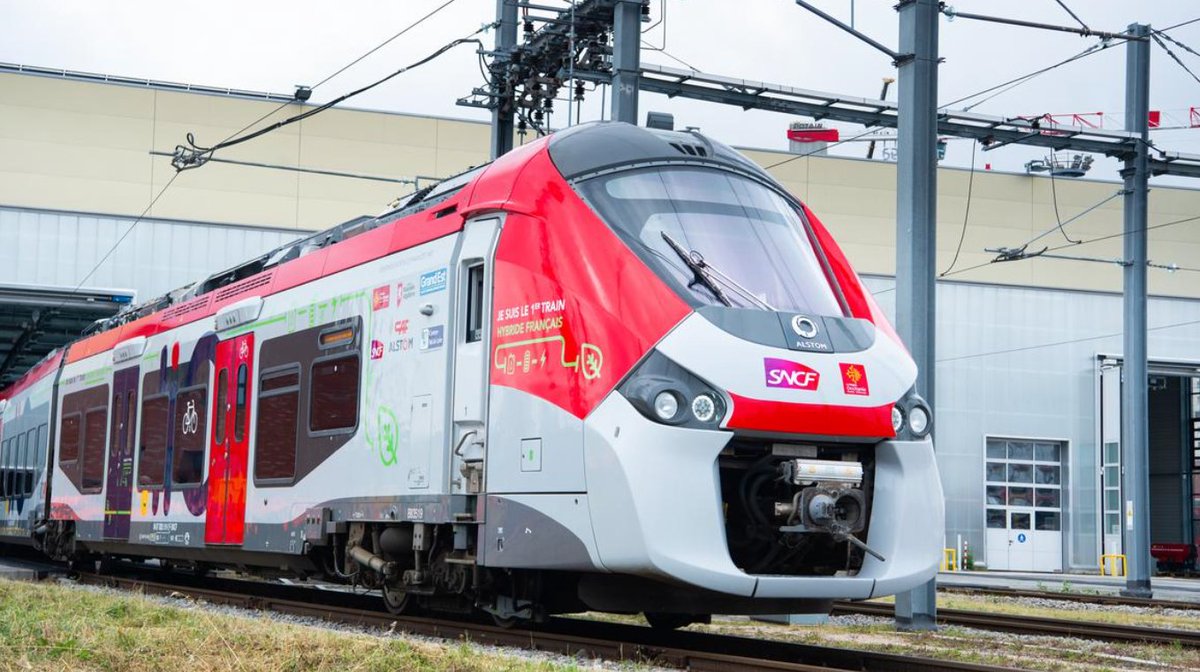 France's first hybrid electric-diesel-battery regional train, developed by <a href="/Alstom/">Alstom</a> CAF &amp; SNCF Group has passed its testing phase! Ready for commercial operations later this year, this #sustainable rail #transport is a big step forward for a #greener future in transport